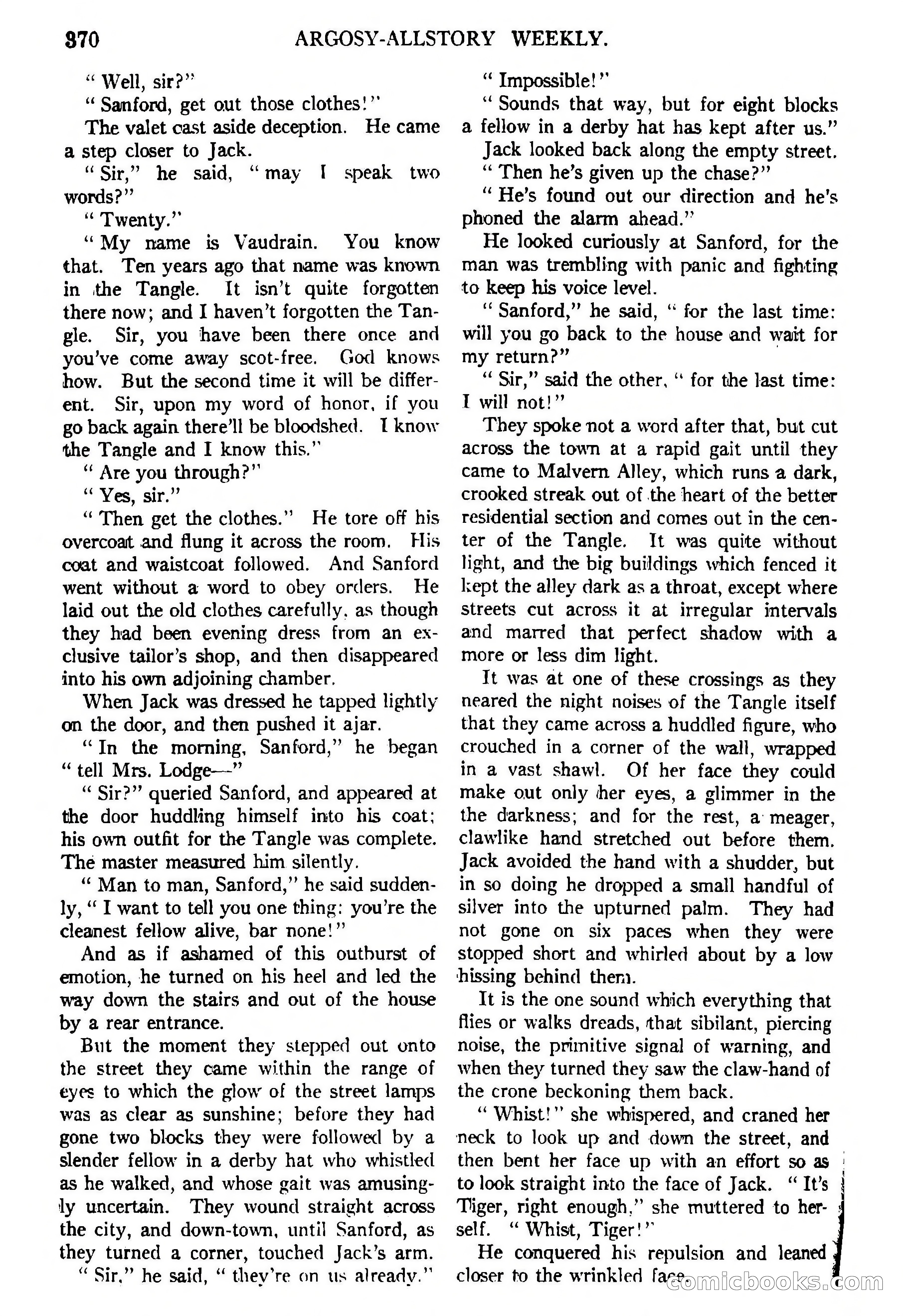 Argosy All-Story Weekly, February 5, 1921 — page 84 of 146
