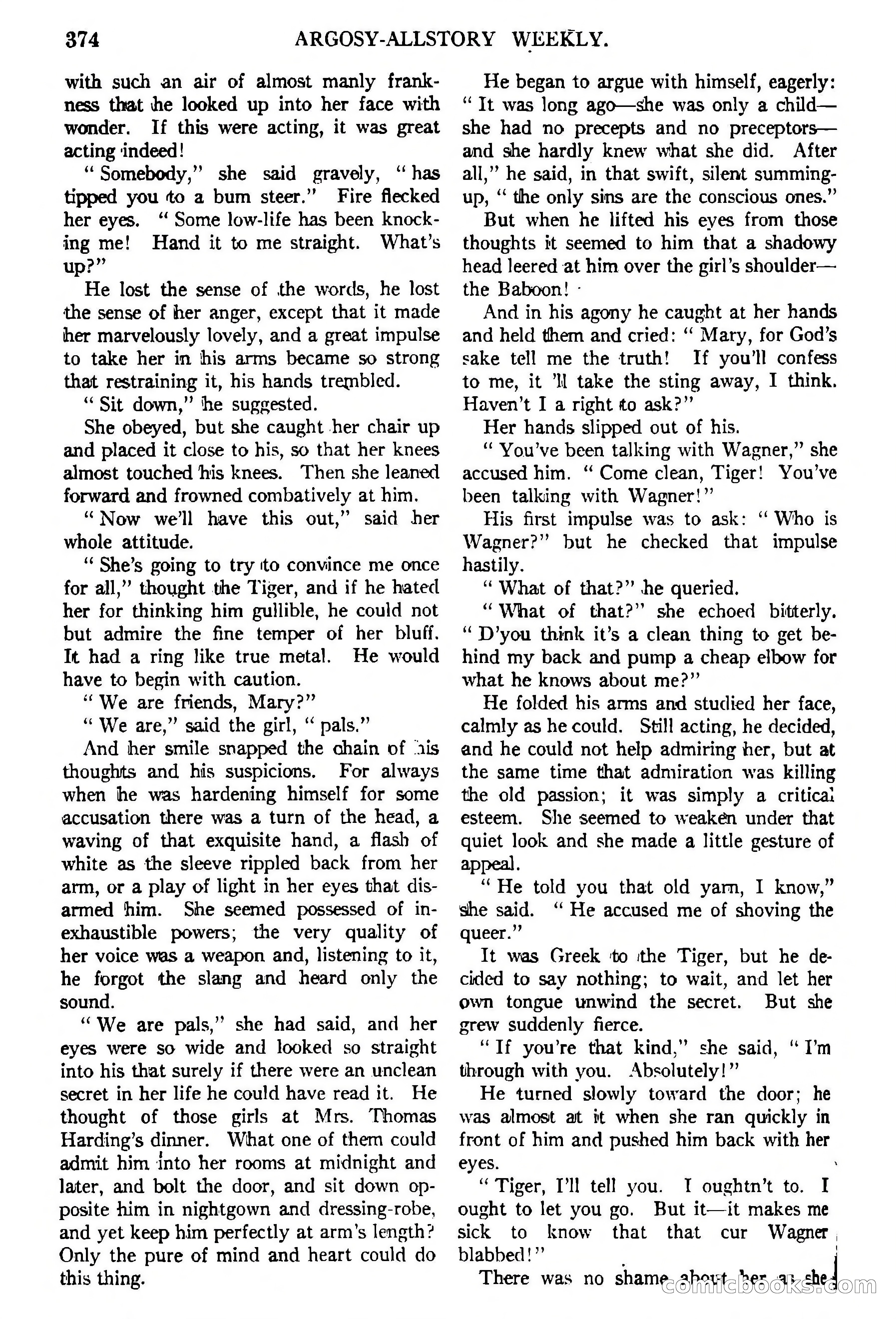 Argosy All-Story Weekly, February 5, 1921 — page 88 of 146