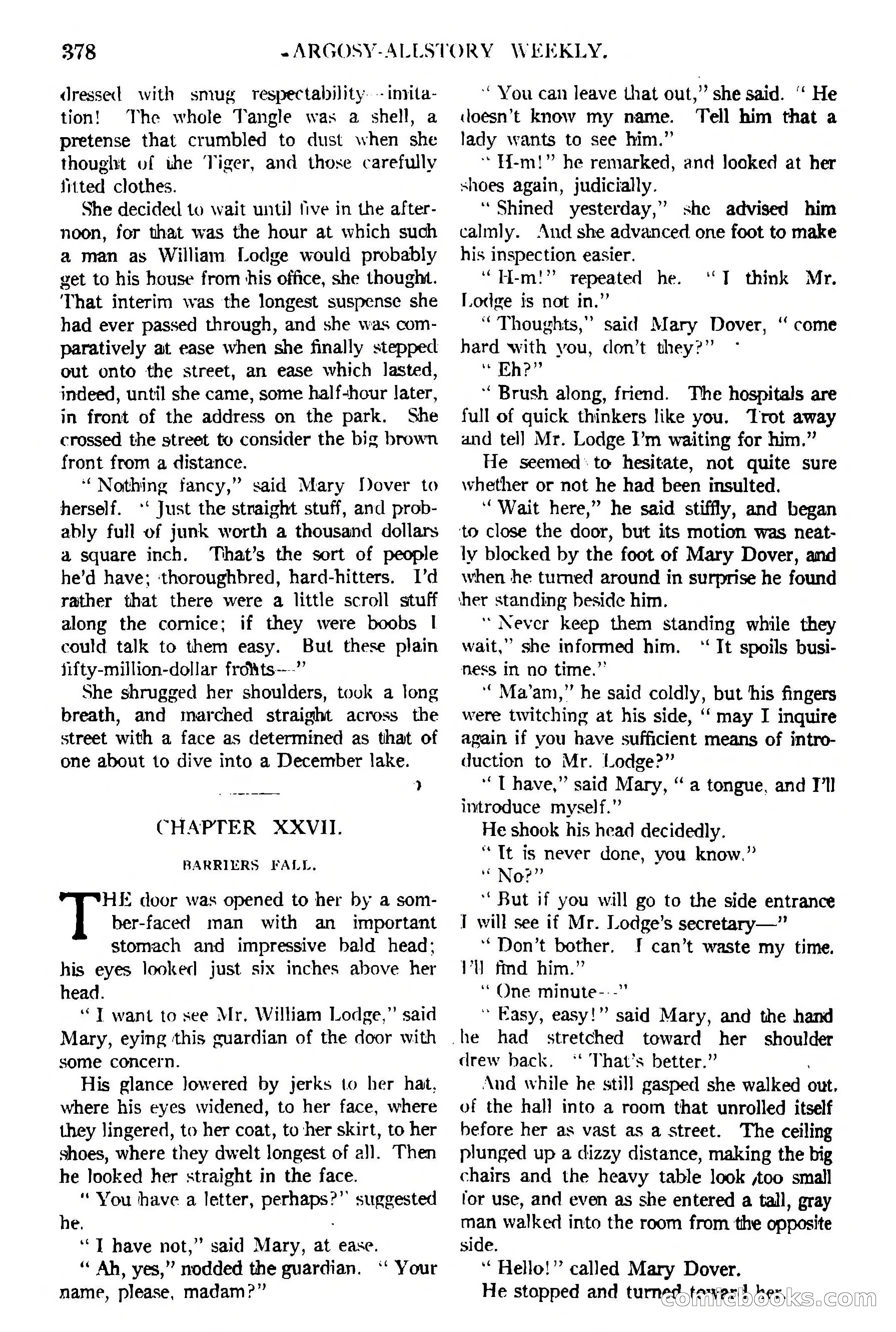 Argosy All-Story Weekly, February 5, 1921 — page 92 of 146