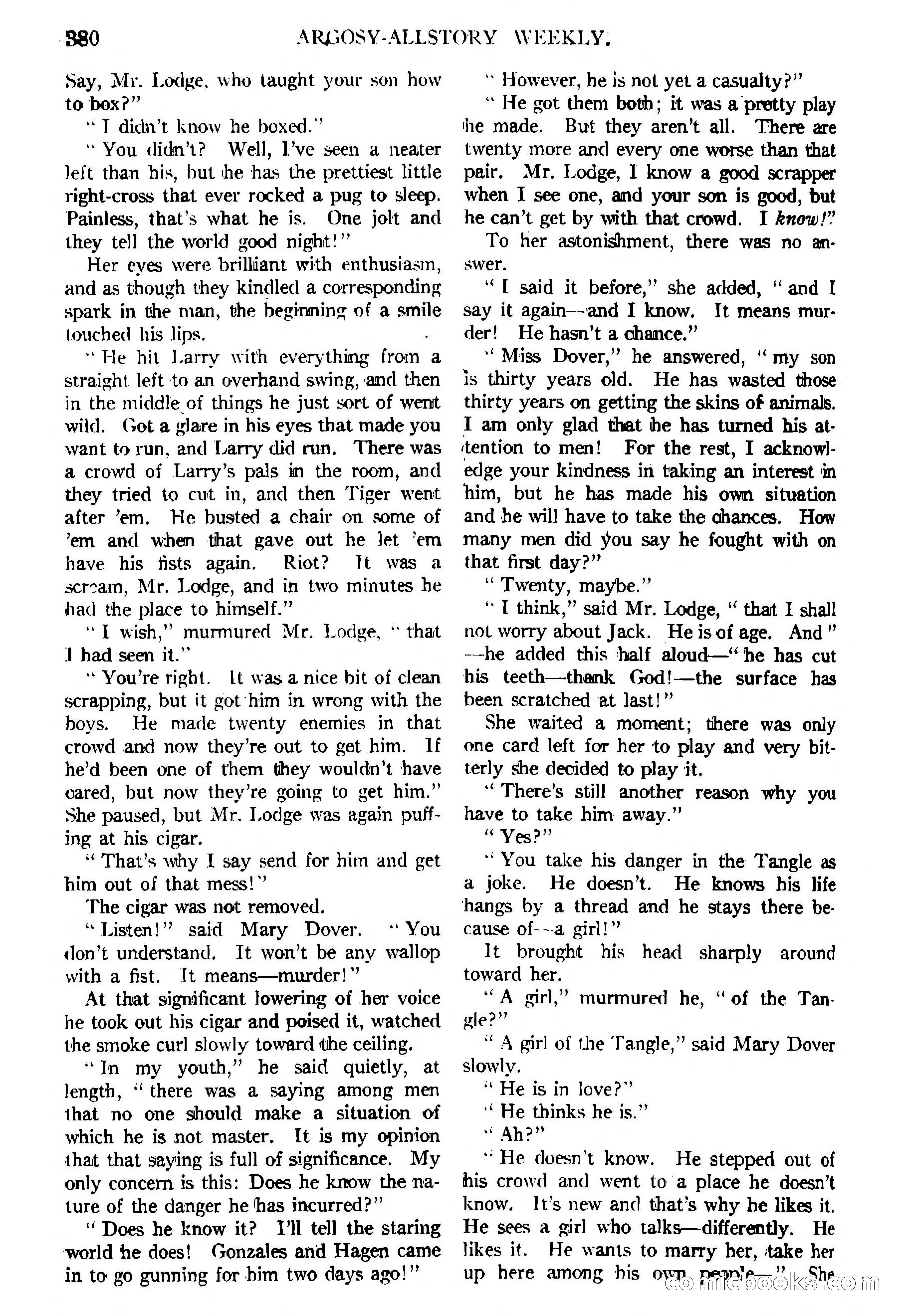 Argosy All-Story Weekly, February 5, 1921 — page 94 of 146