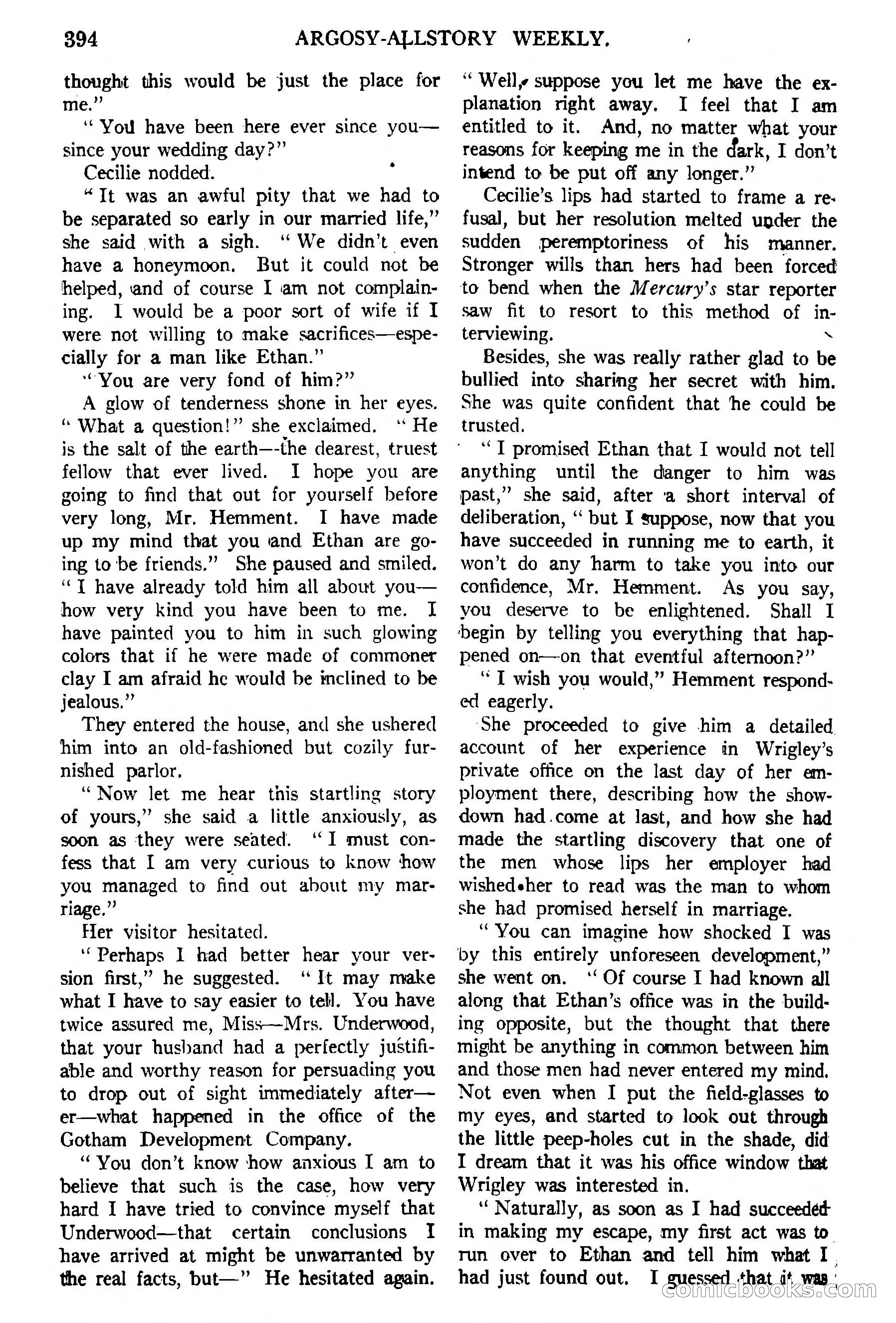 Argosy All-Story Weekly, February 5, 1921 — page 108 of 146