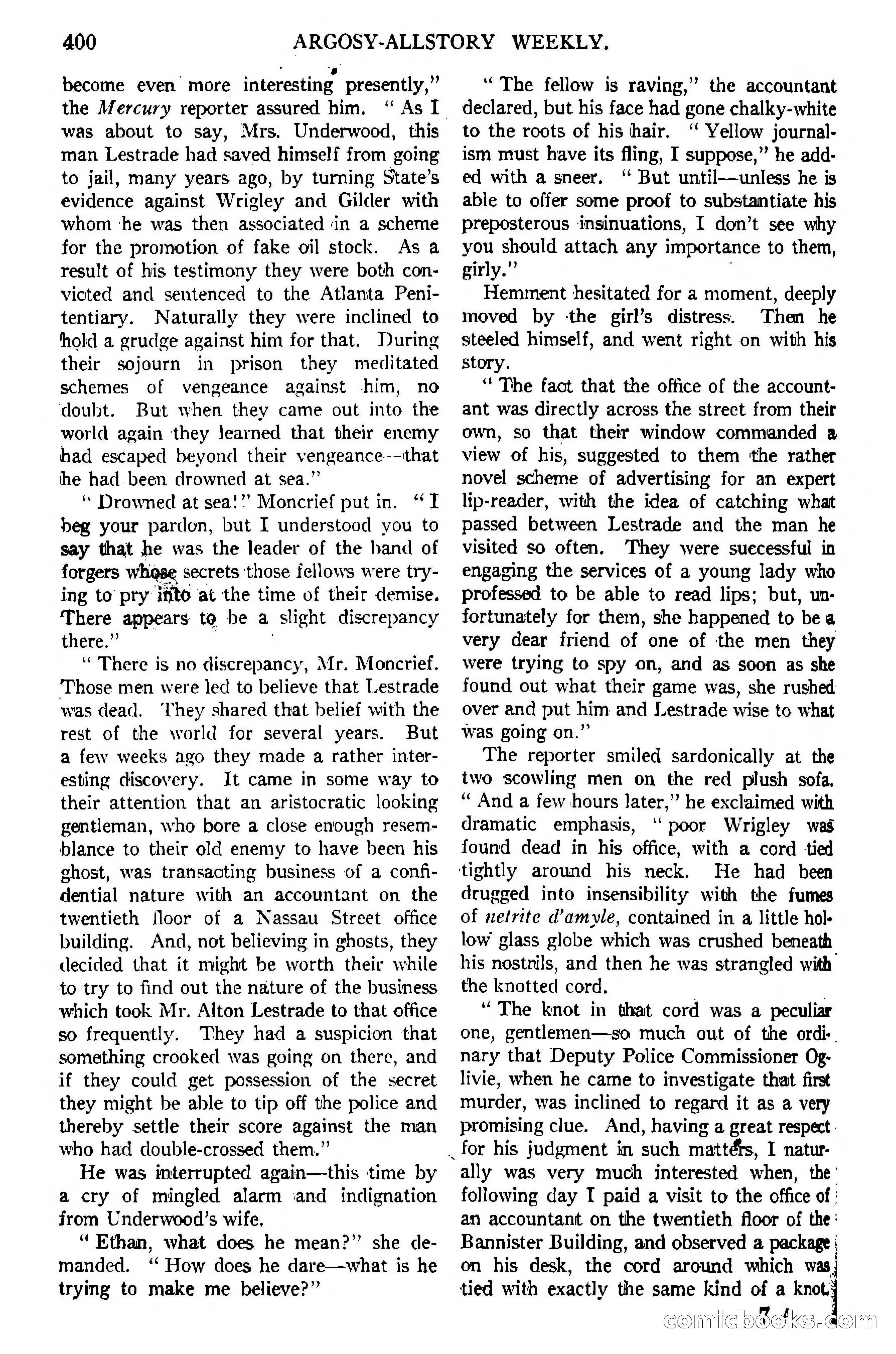 Argosy All-Story Weekly, February 5, 1921 — page 114 of 146