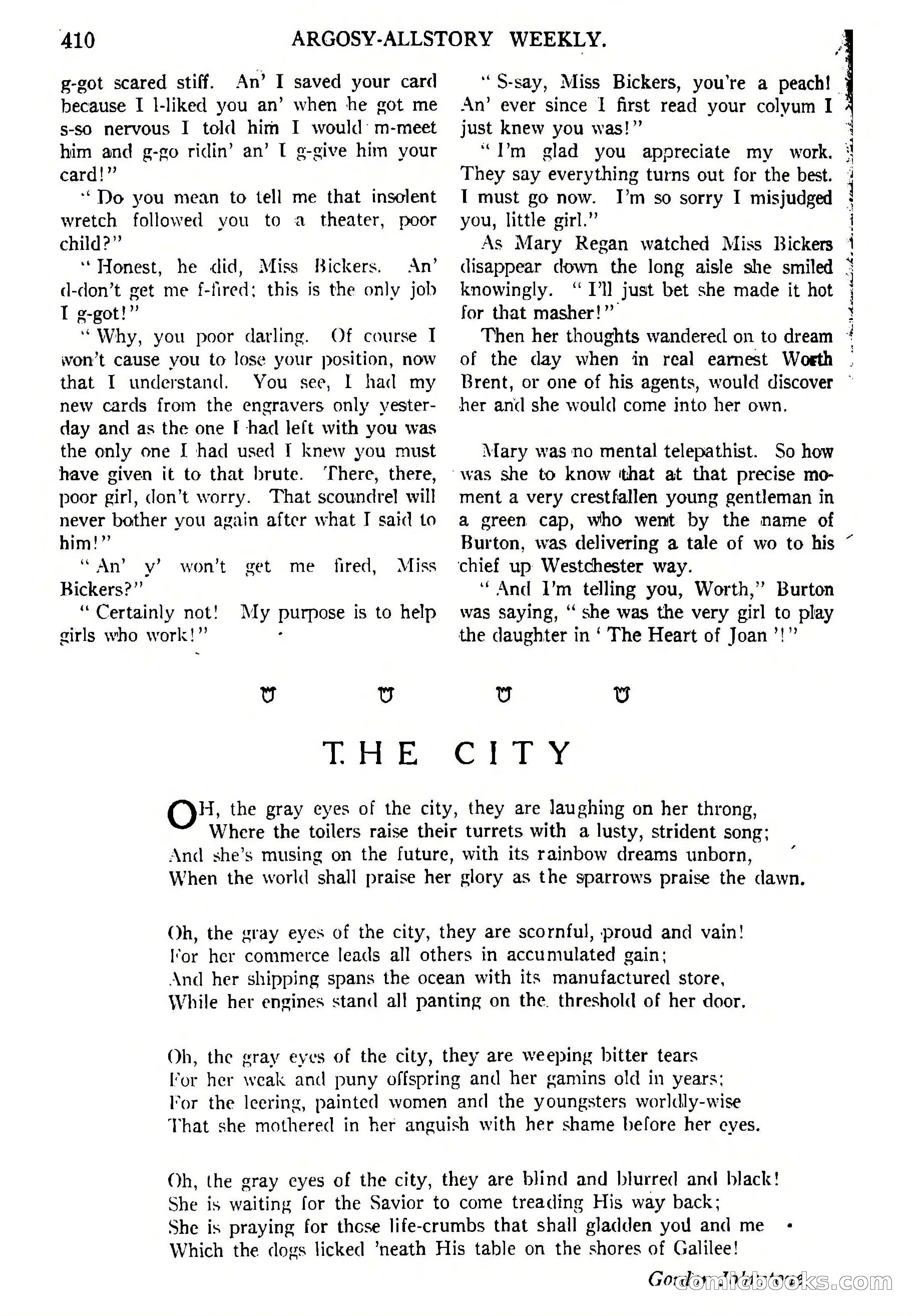 Argosy All-Story Weekly, February 5, 1921 — page 124 of 146
