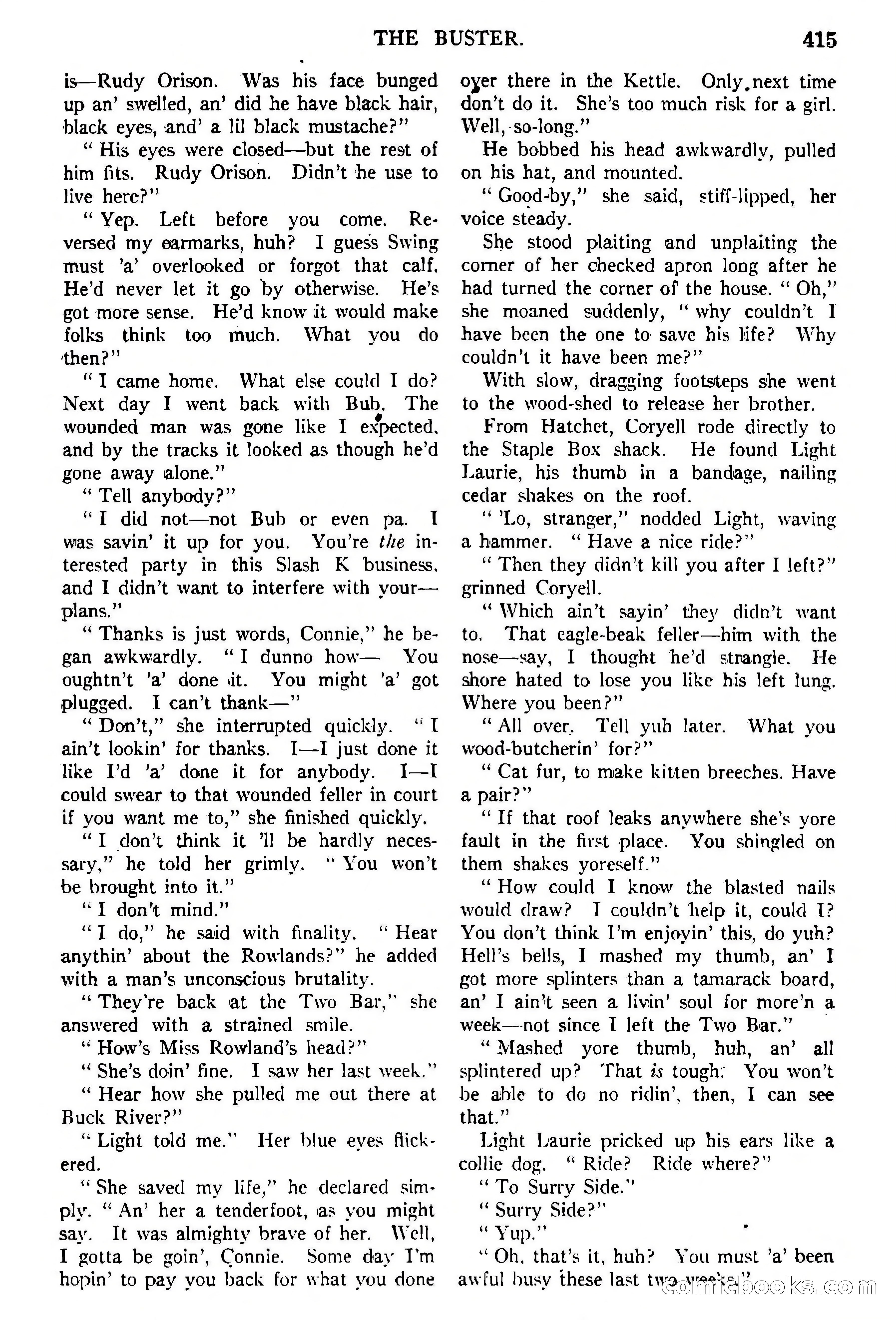 Argosy All-Story Weekly, February 5, 1921 — page 129 of 146