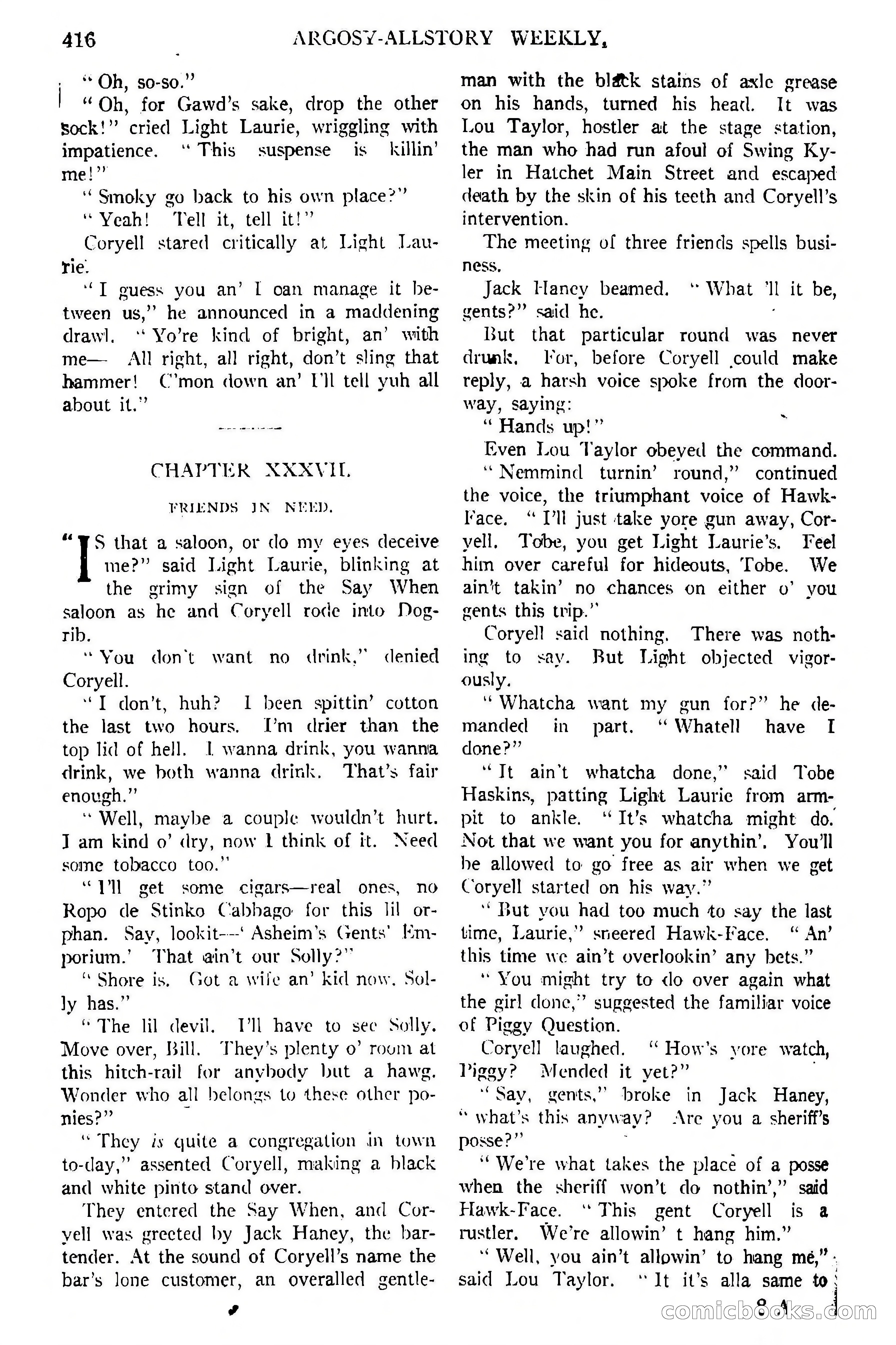 Argosy All-Story Weekly, February 5, 1921 — page 130 of 146