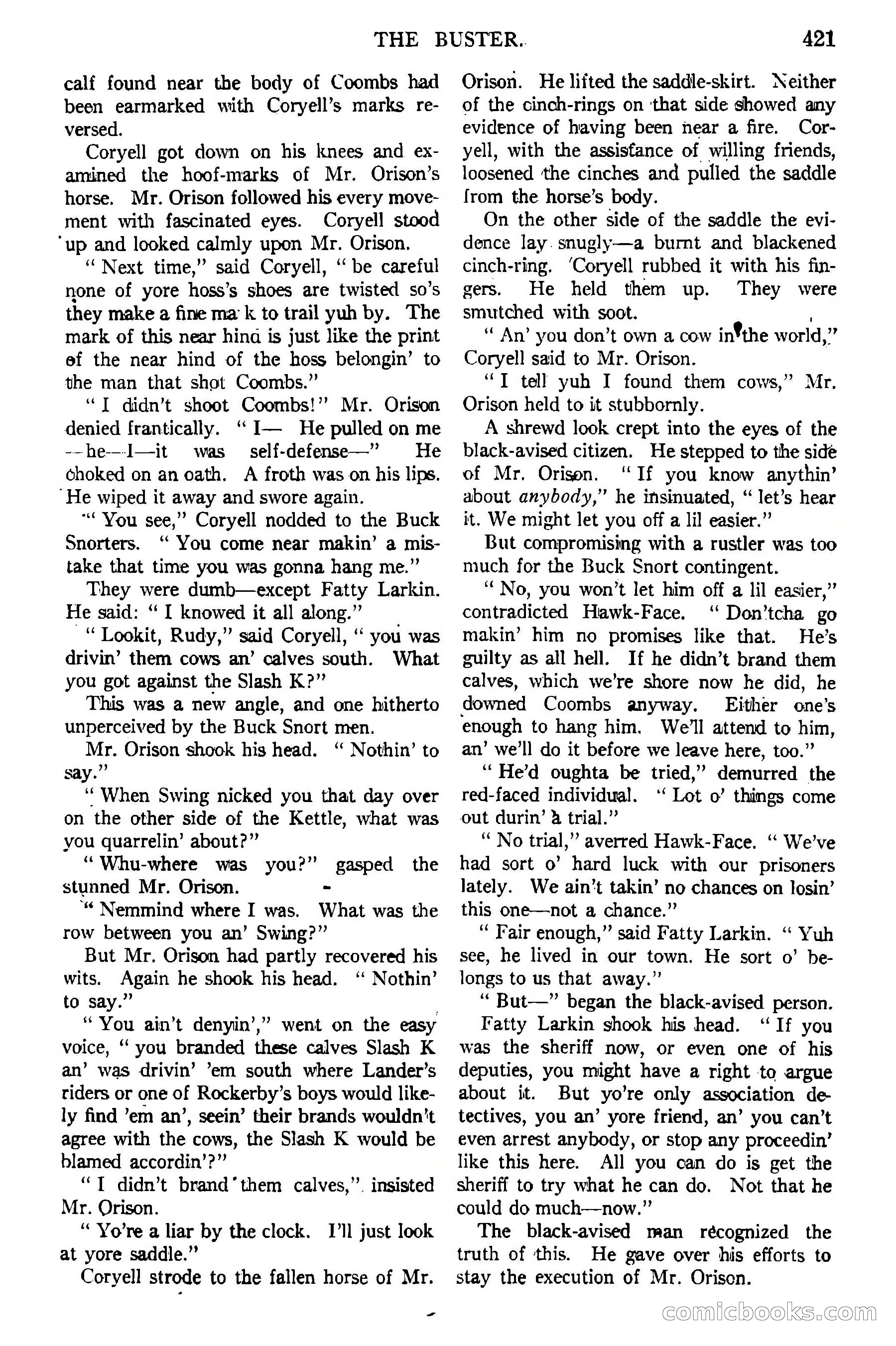 Argosy All-Story Weekly, February 5, 1921 — page 135 of 146