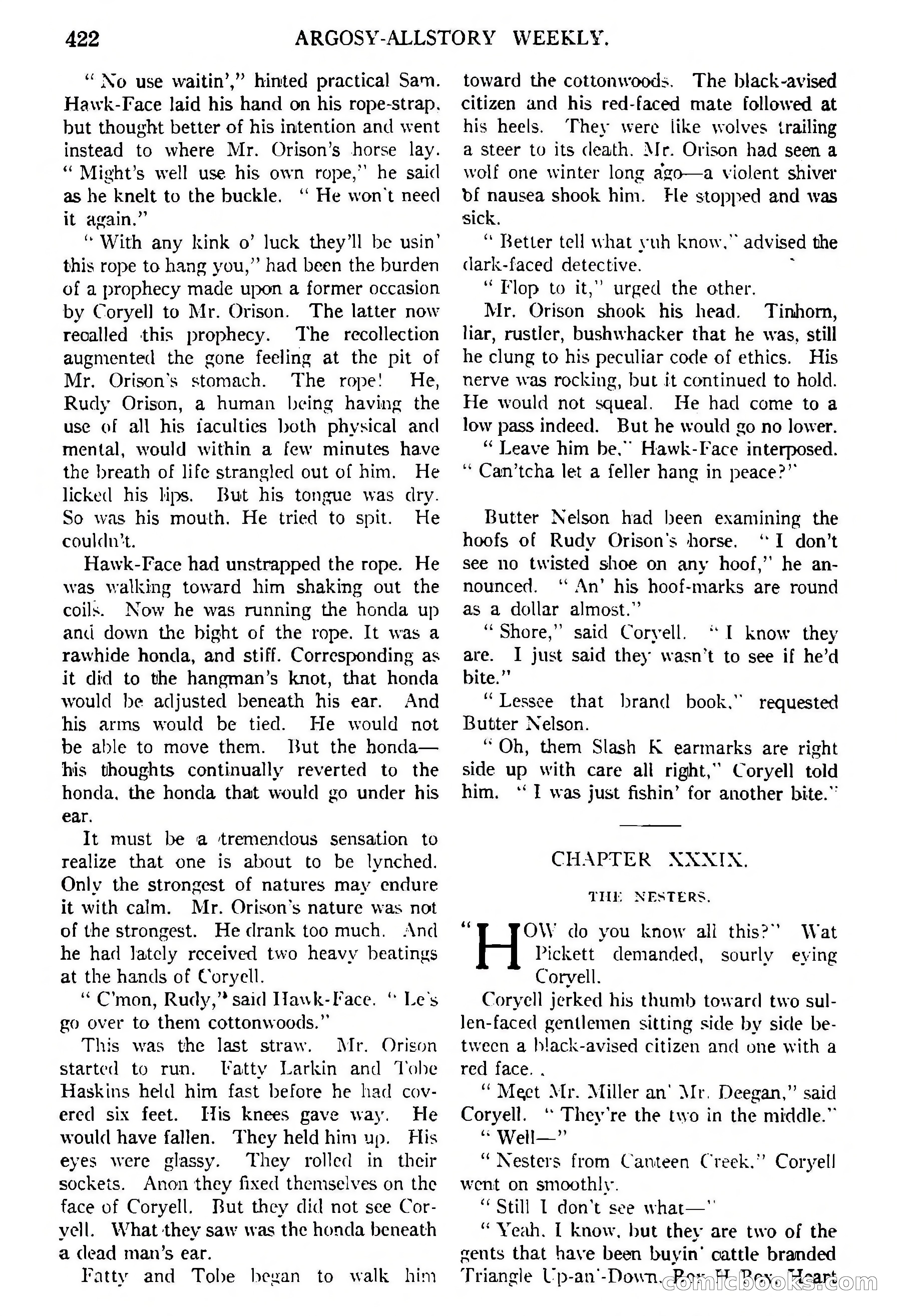 Argosy All-Story Weekly, February 5, 1921 — page 136 of 146