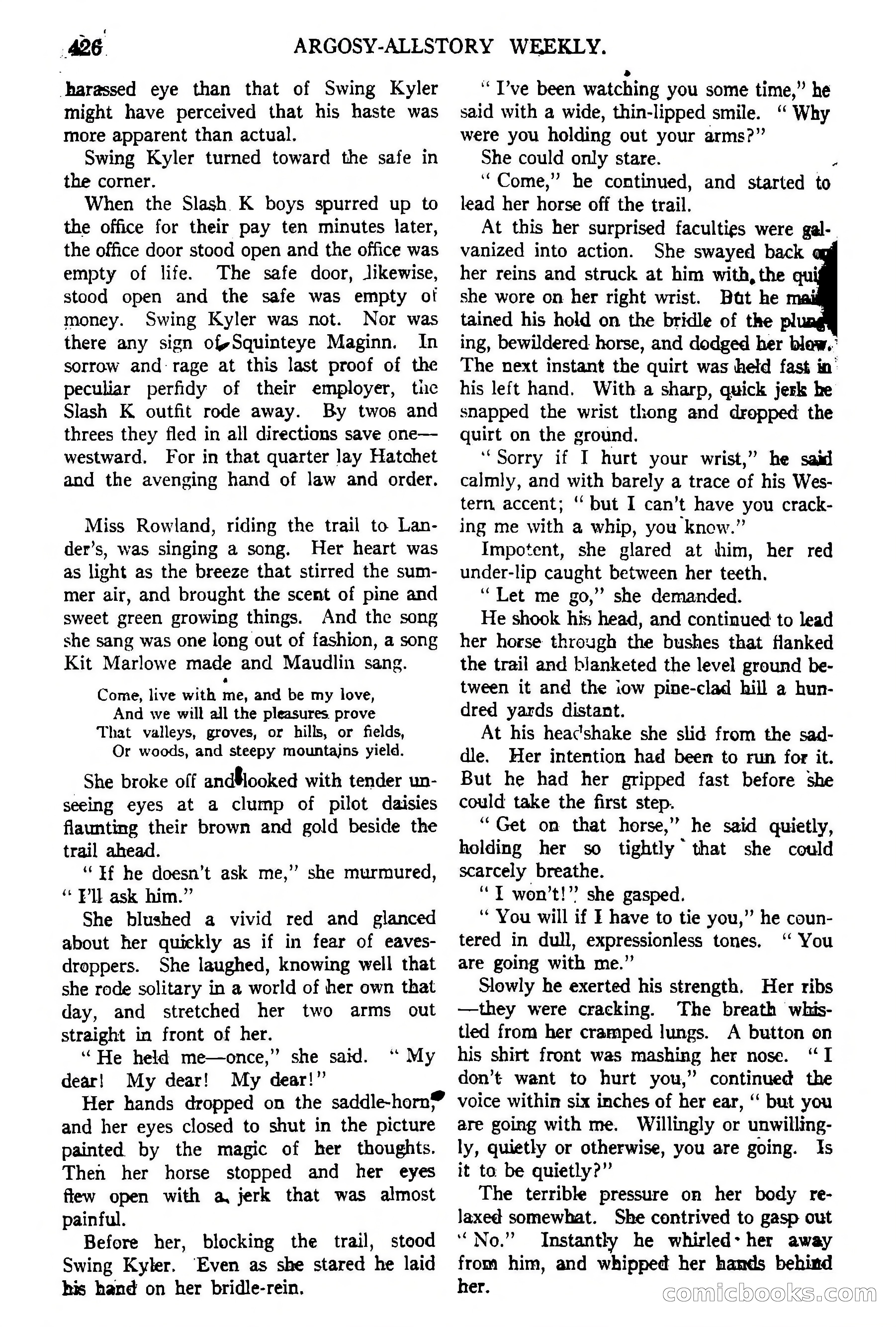 Argosy All-Story Weekly, February 5, 1921 — page 140 of 146