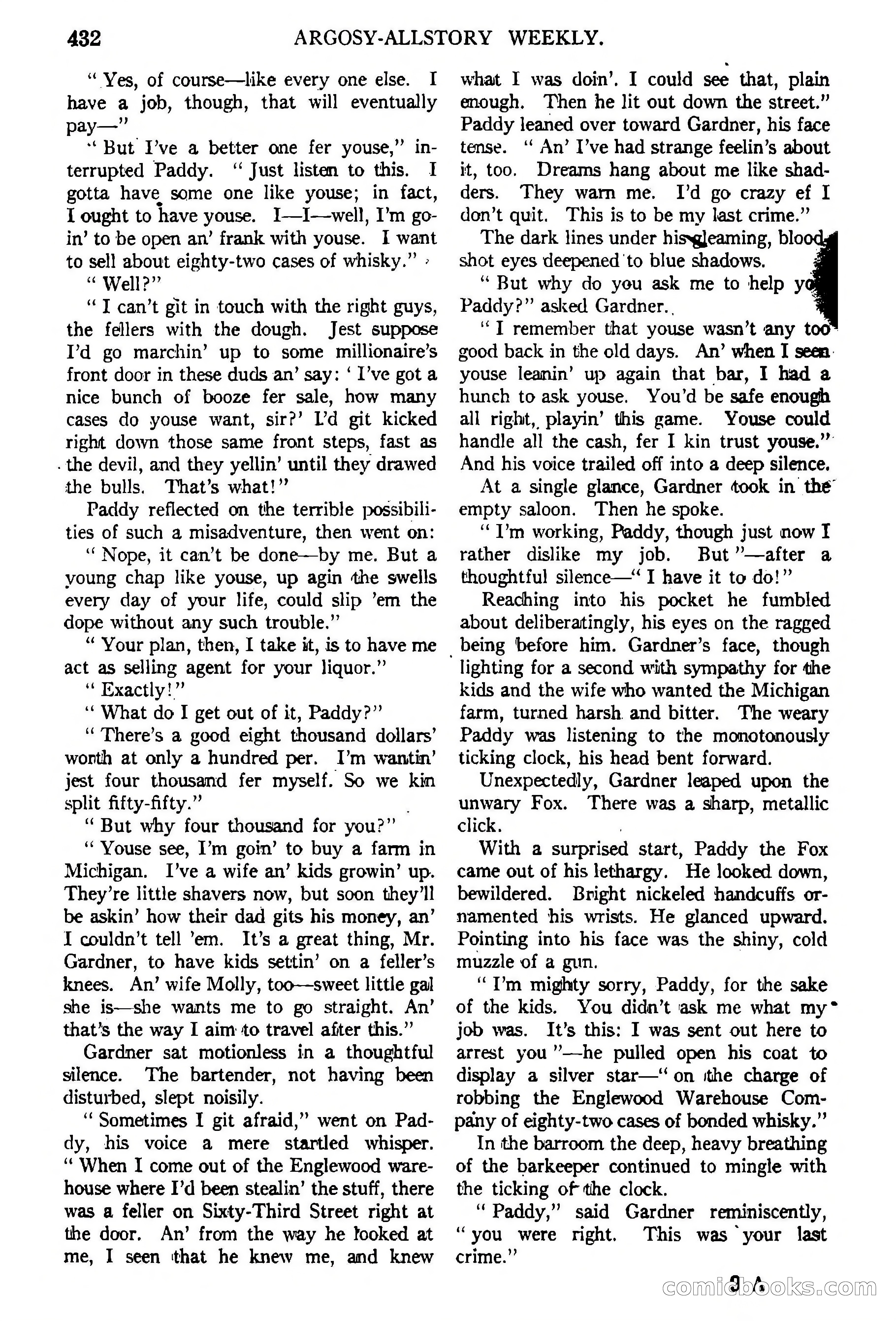 Argosy All-Story Weekly, February 5, 1921 — page 146 of 146