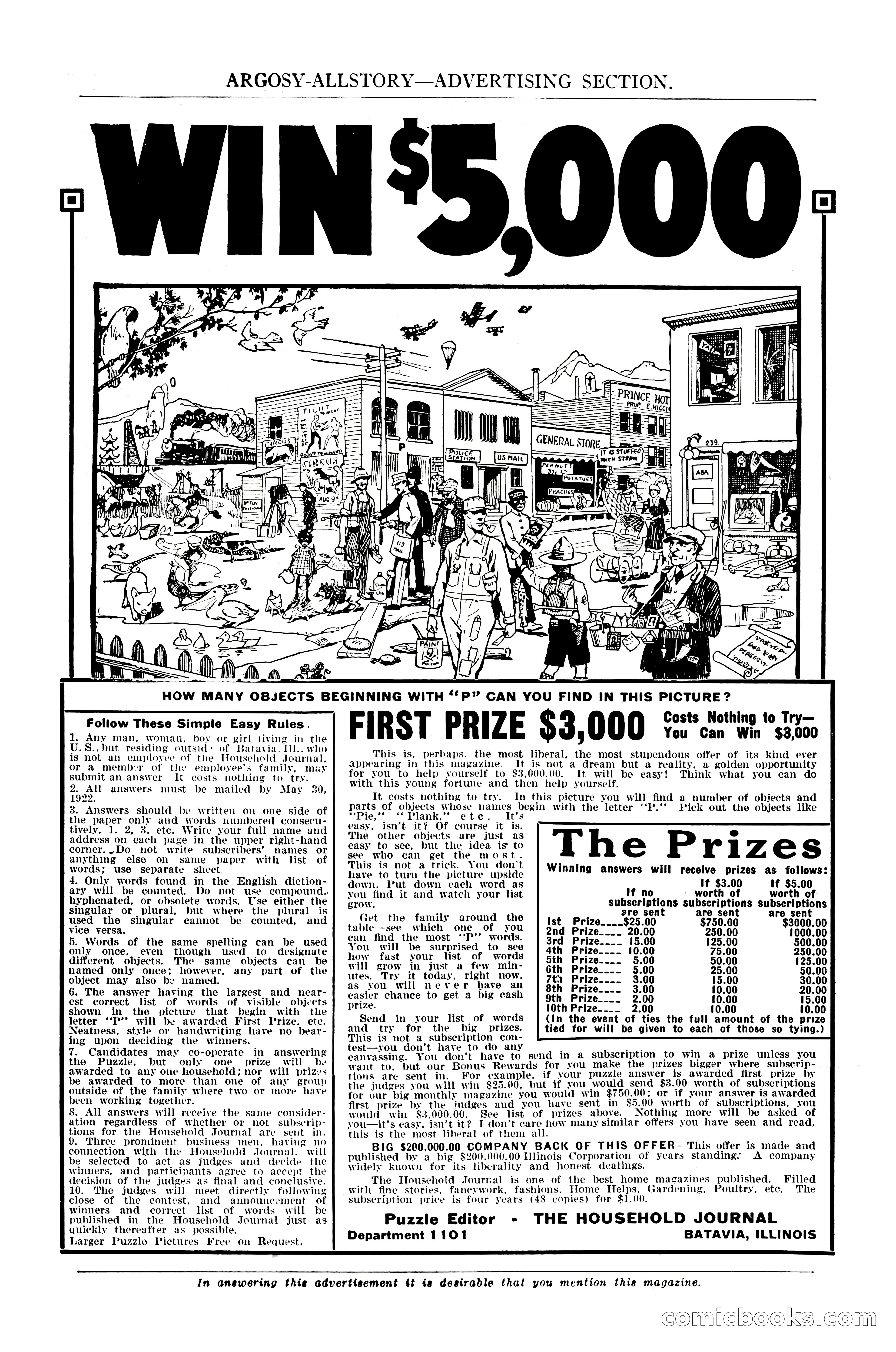 Argosy All-Story Weekly, February 4, 1922 — page 7 of 178