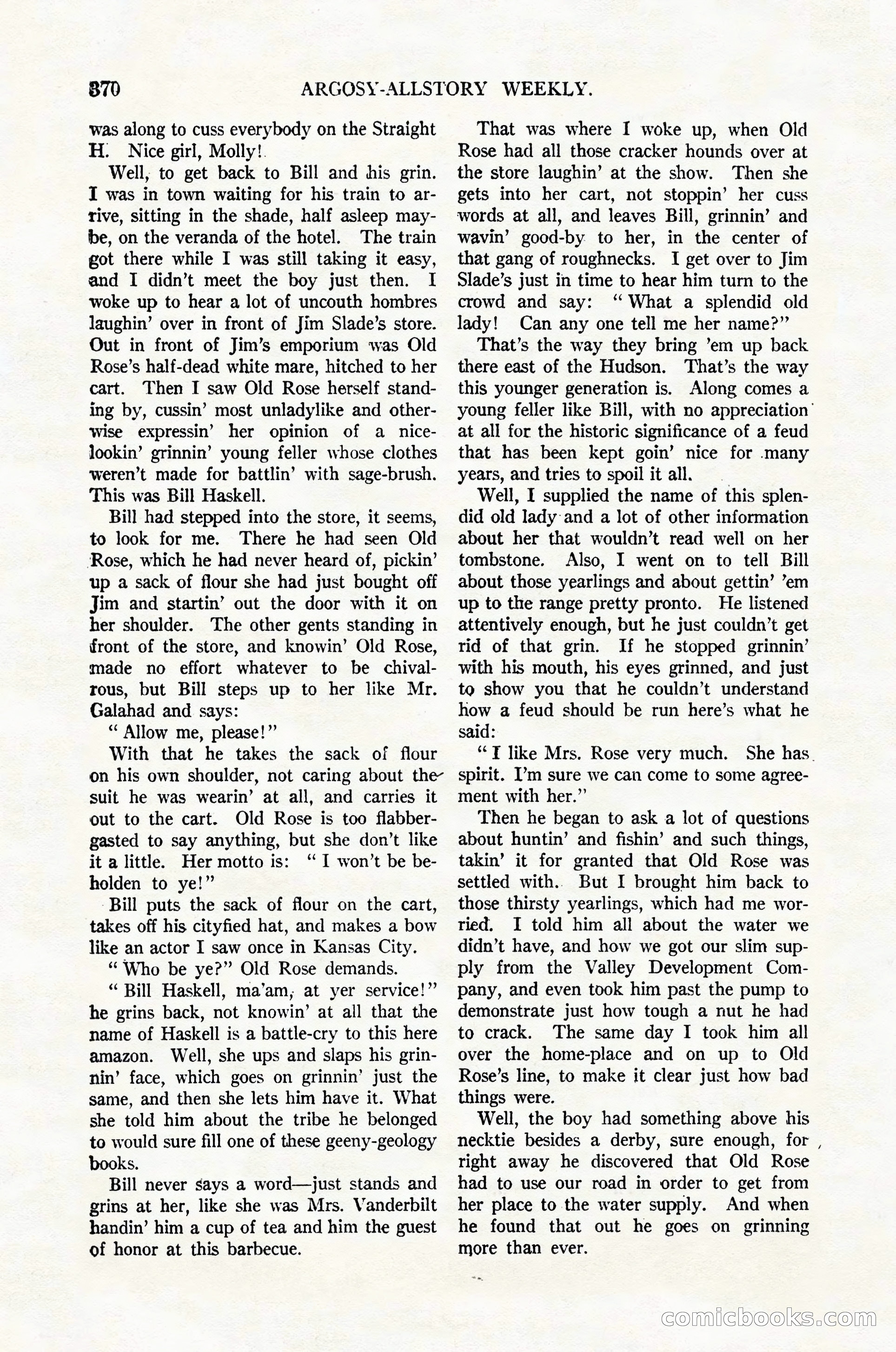 Argosy All-Story Weekly, February 4, 1922 — page 60 of 178