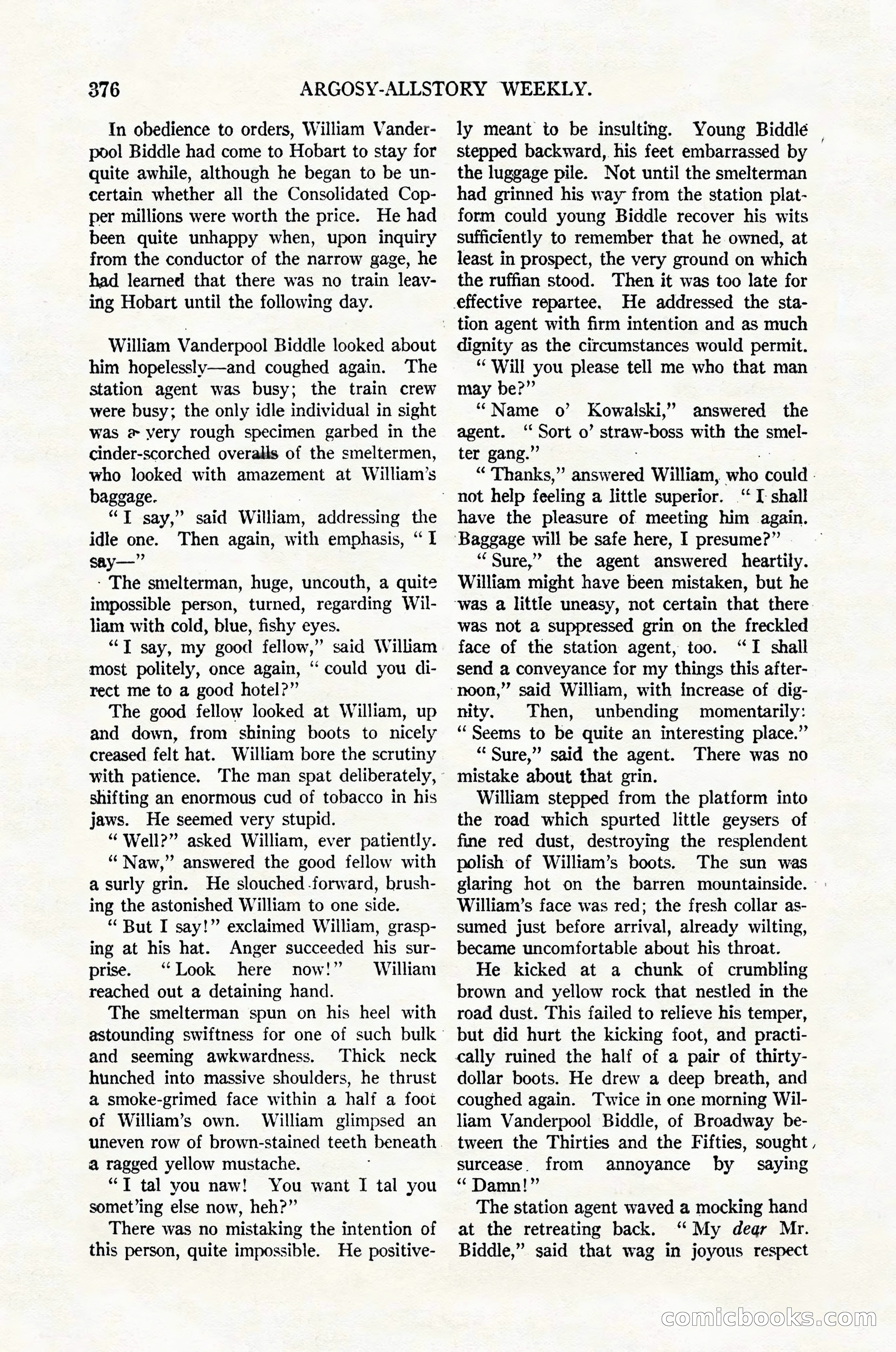 Argosy All-Story Weekly, February 4, 1922 — page 66 of 178