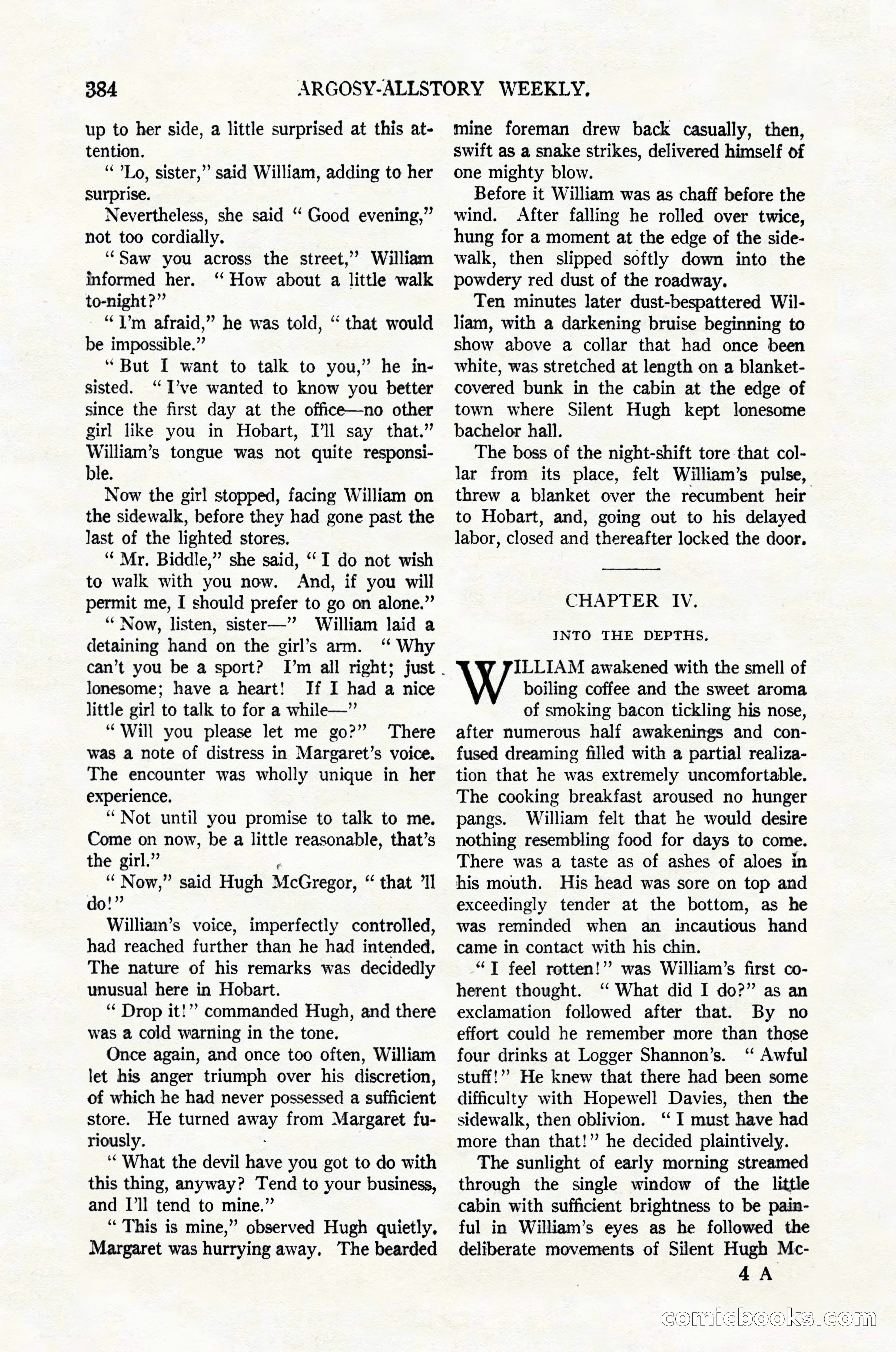 Argosy All-Story Weekly, February 4, 1922 — page 74 of 178
