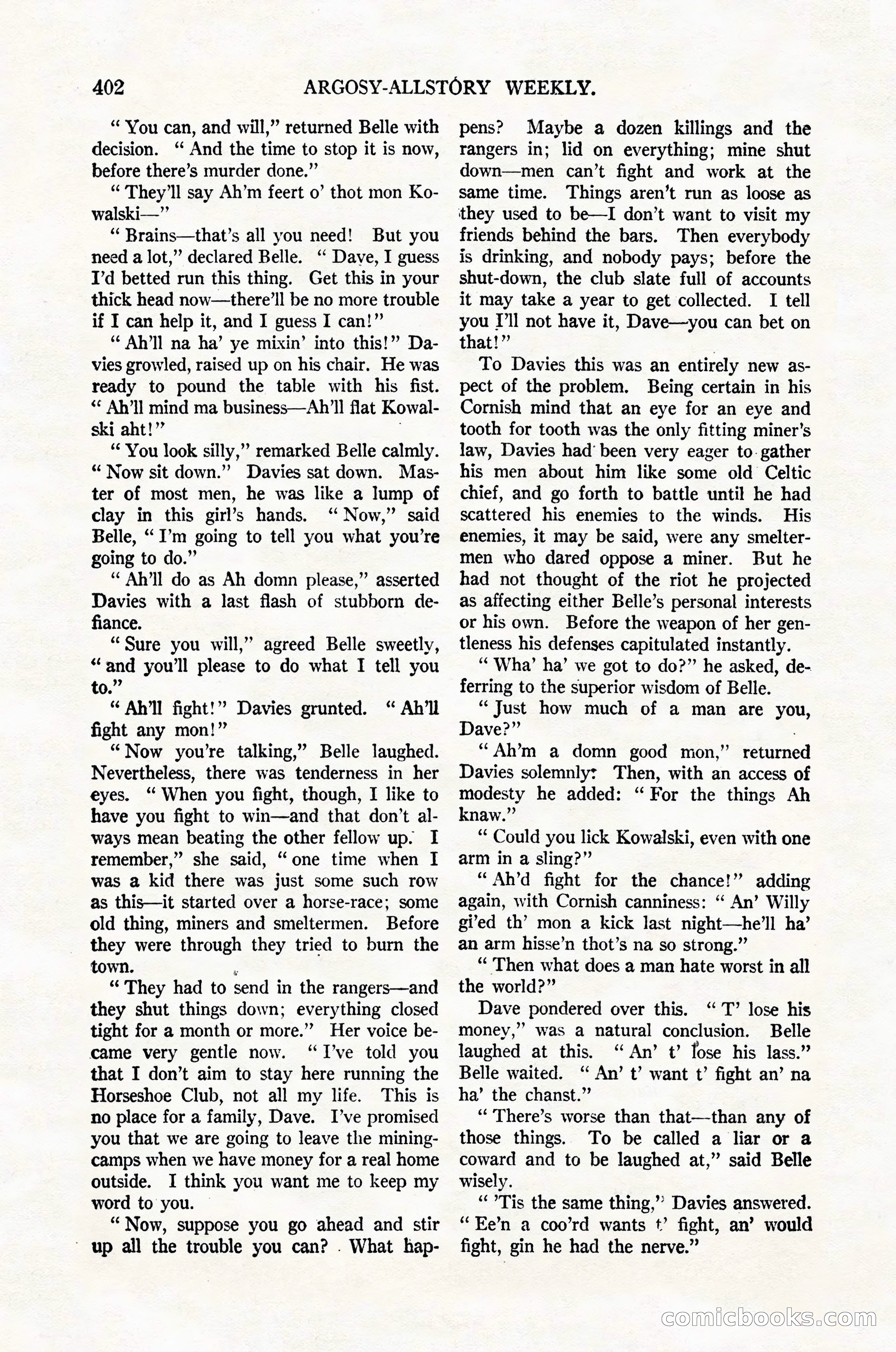 Argosy All-Story Weekly, February 4, 1922 — page 92 of 178