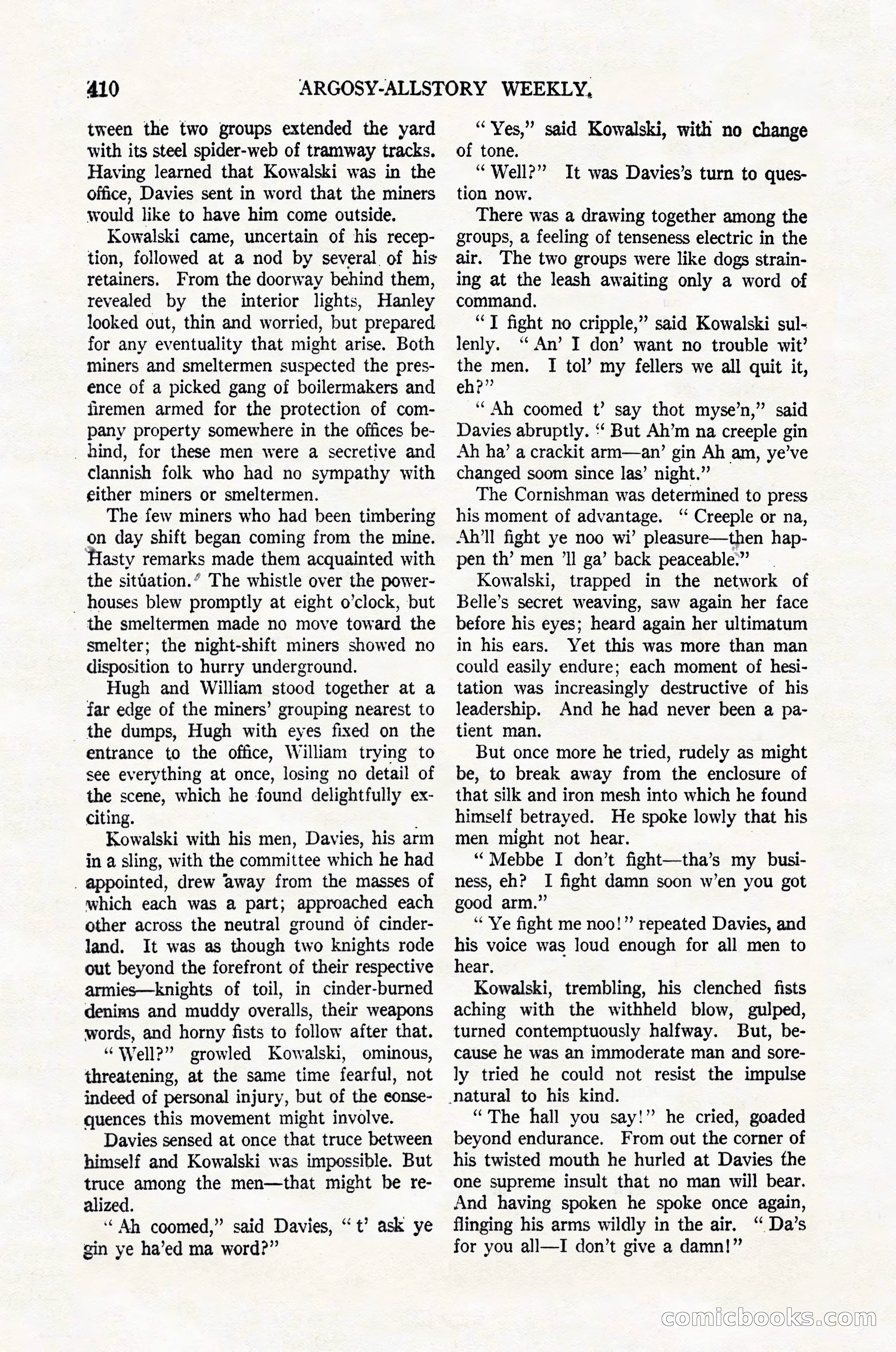 Argosy All-Story Weekly, February 4, 1922 — page 100 of 178