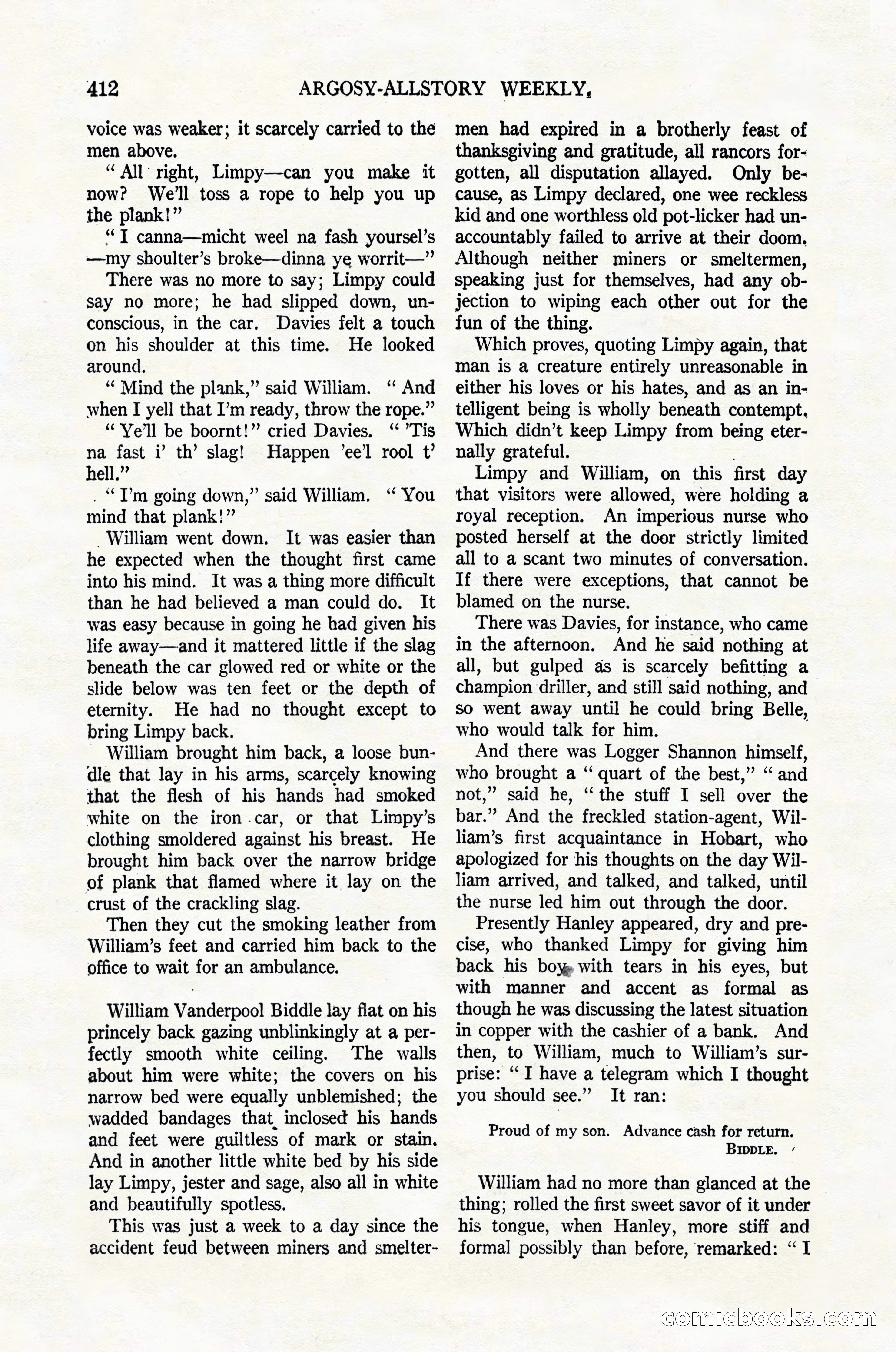 Argosy All-Story Weekly, February 4, 1922 — page 102 of 178