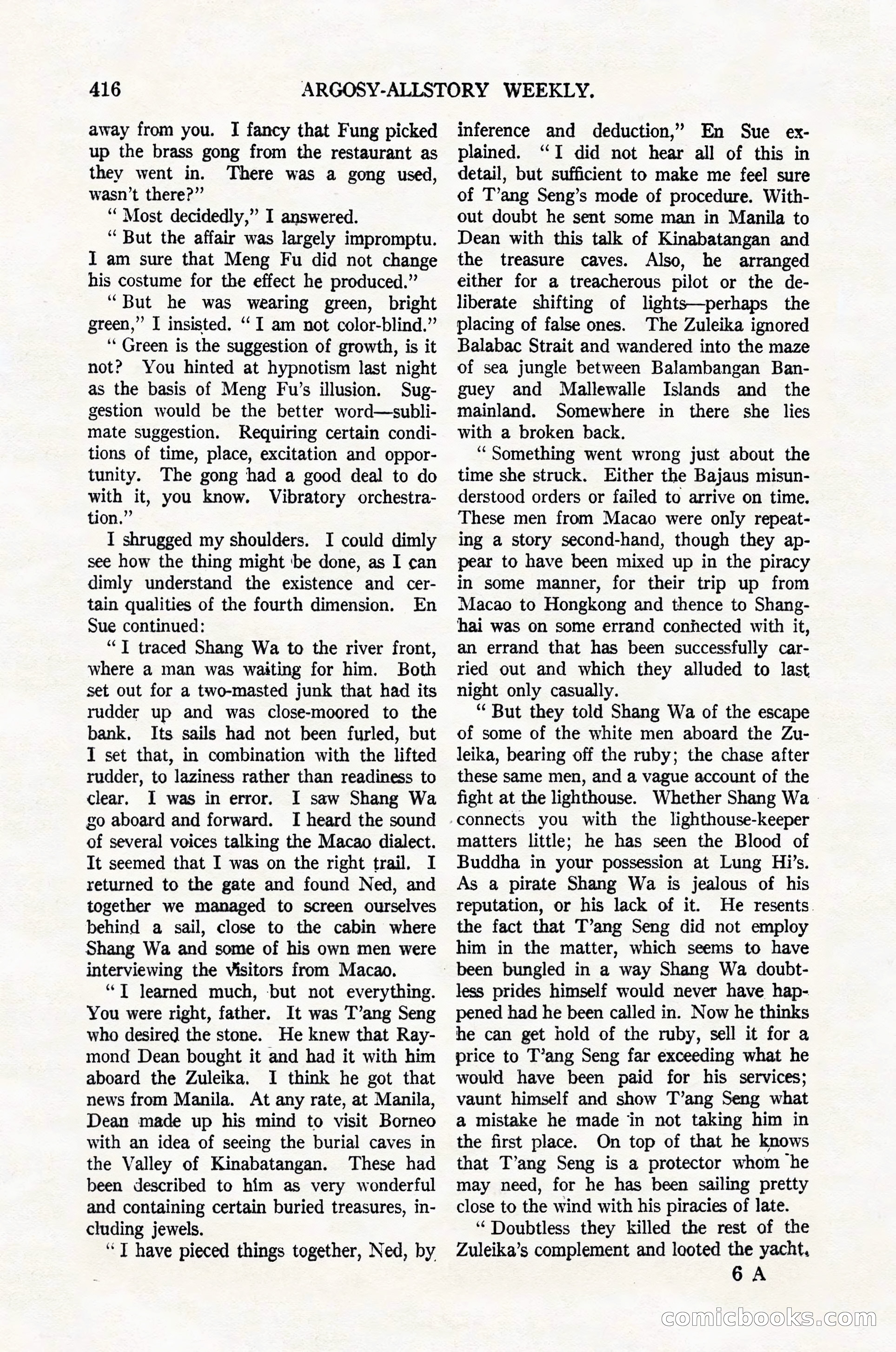 Argosy All-Story Weekly, February 4, 1922 — page 106 of 178