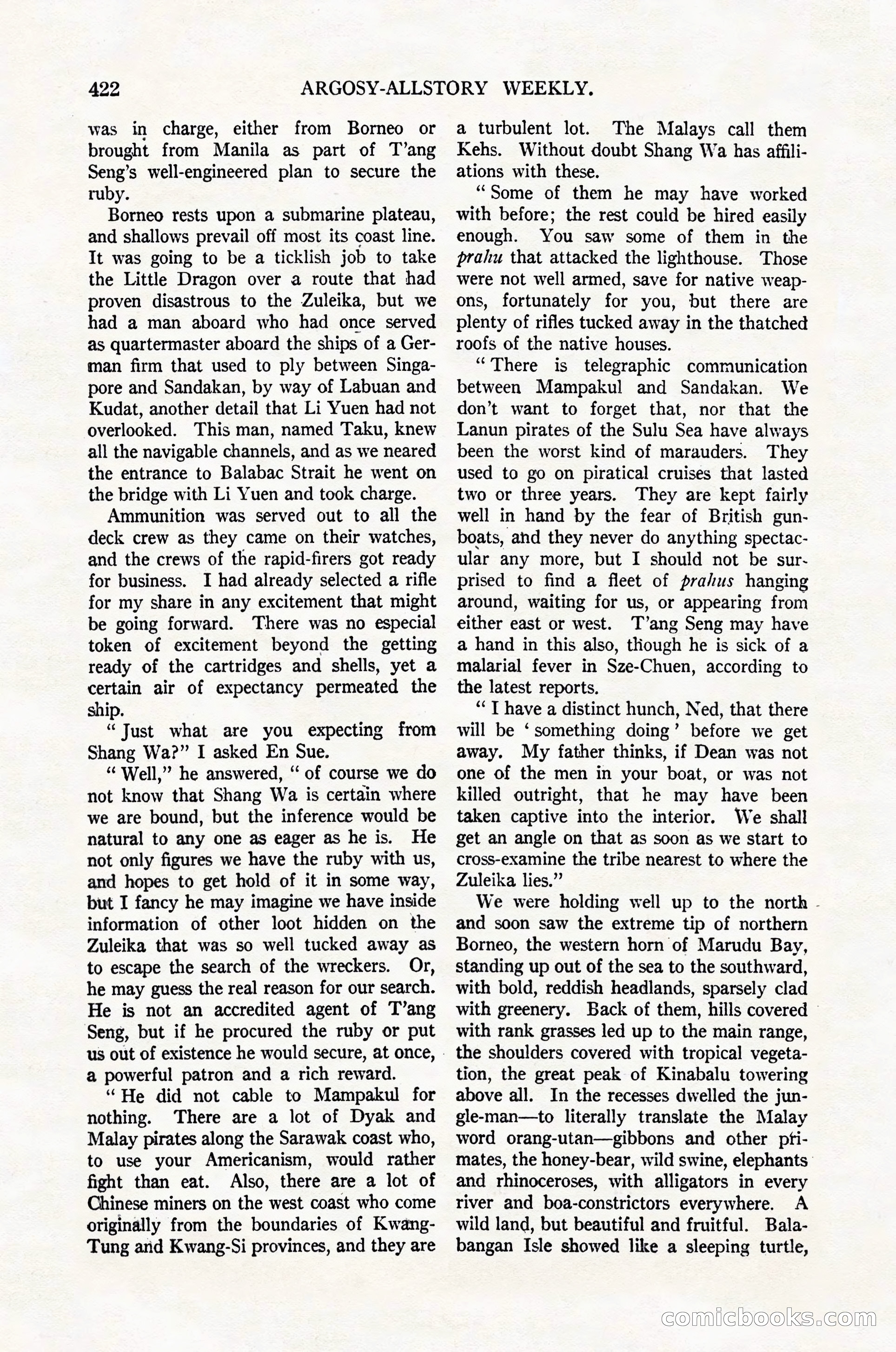 Argosy All-Story Weekly, February 4, 1922 — page 112 of 178