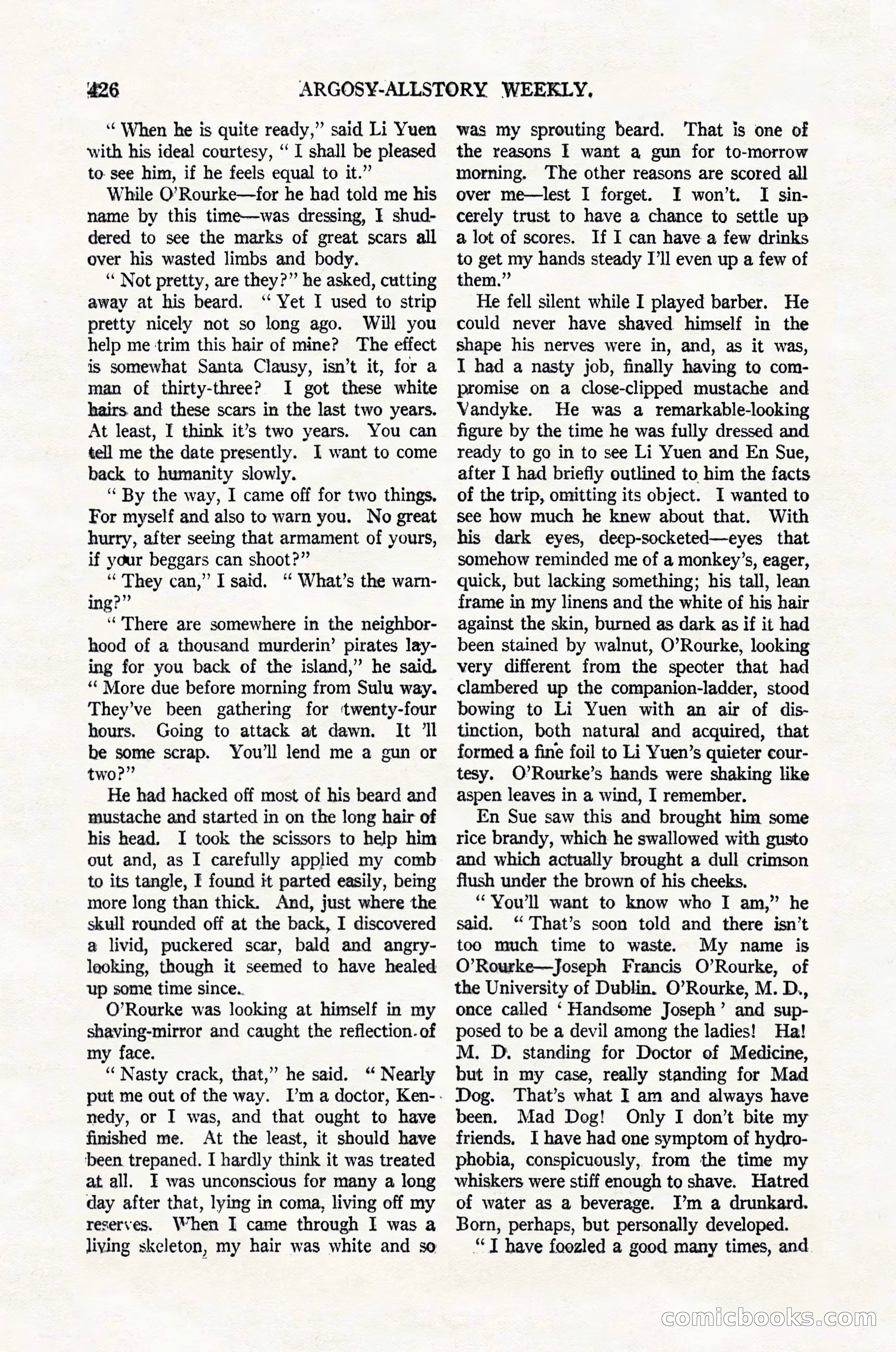 Argosy All-Story Weekly, February 4, 1922 — page 116 of 178