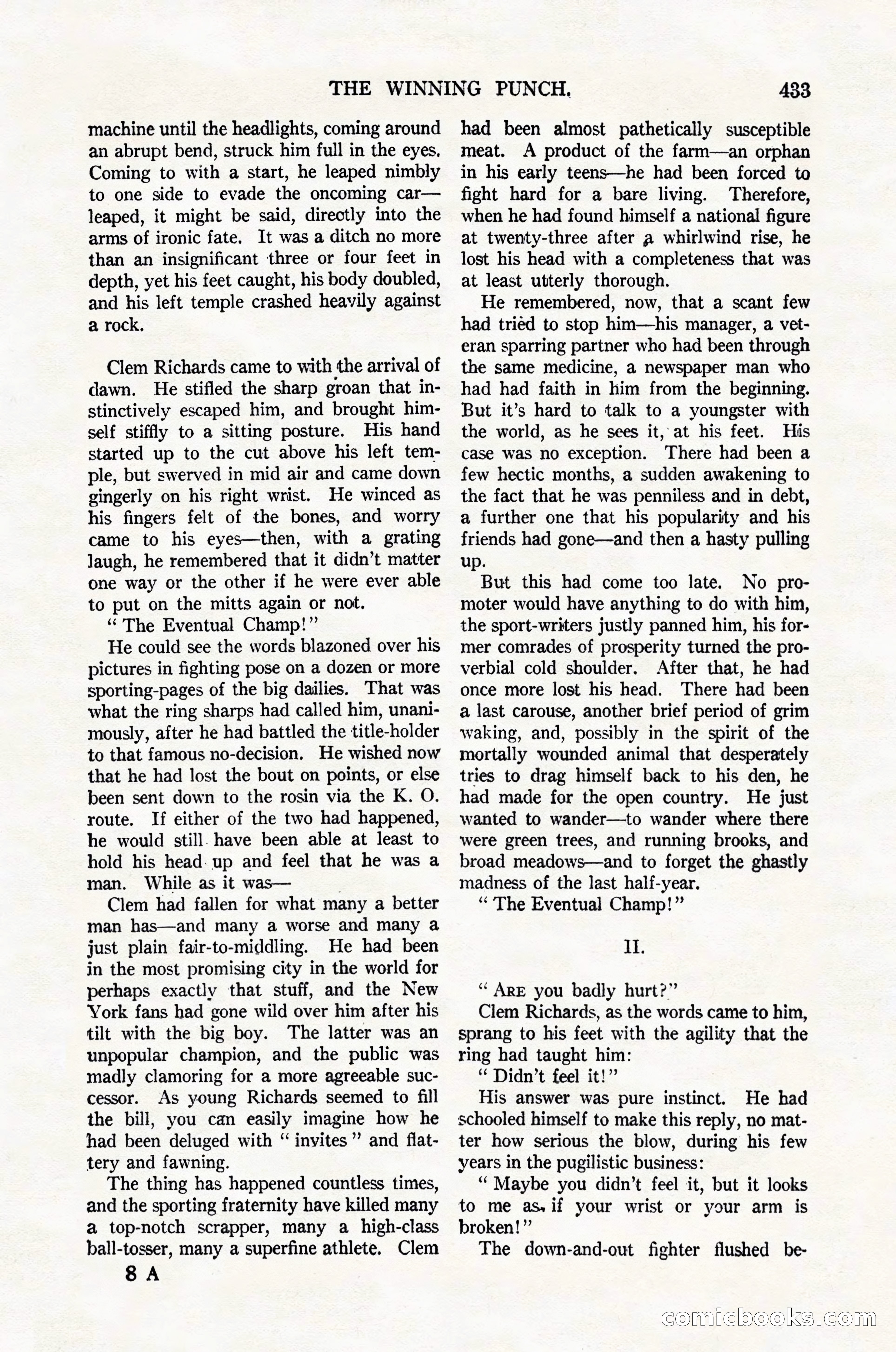 Argosy All-Story Weekly, February 4, 1922 — page 123 of 178