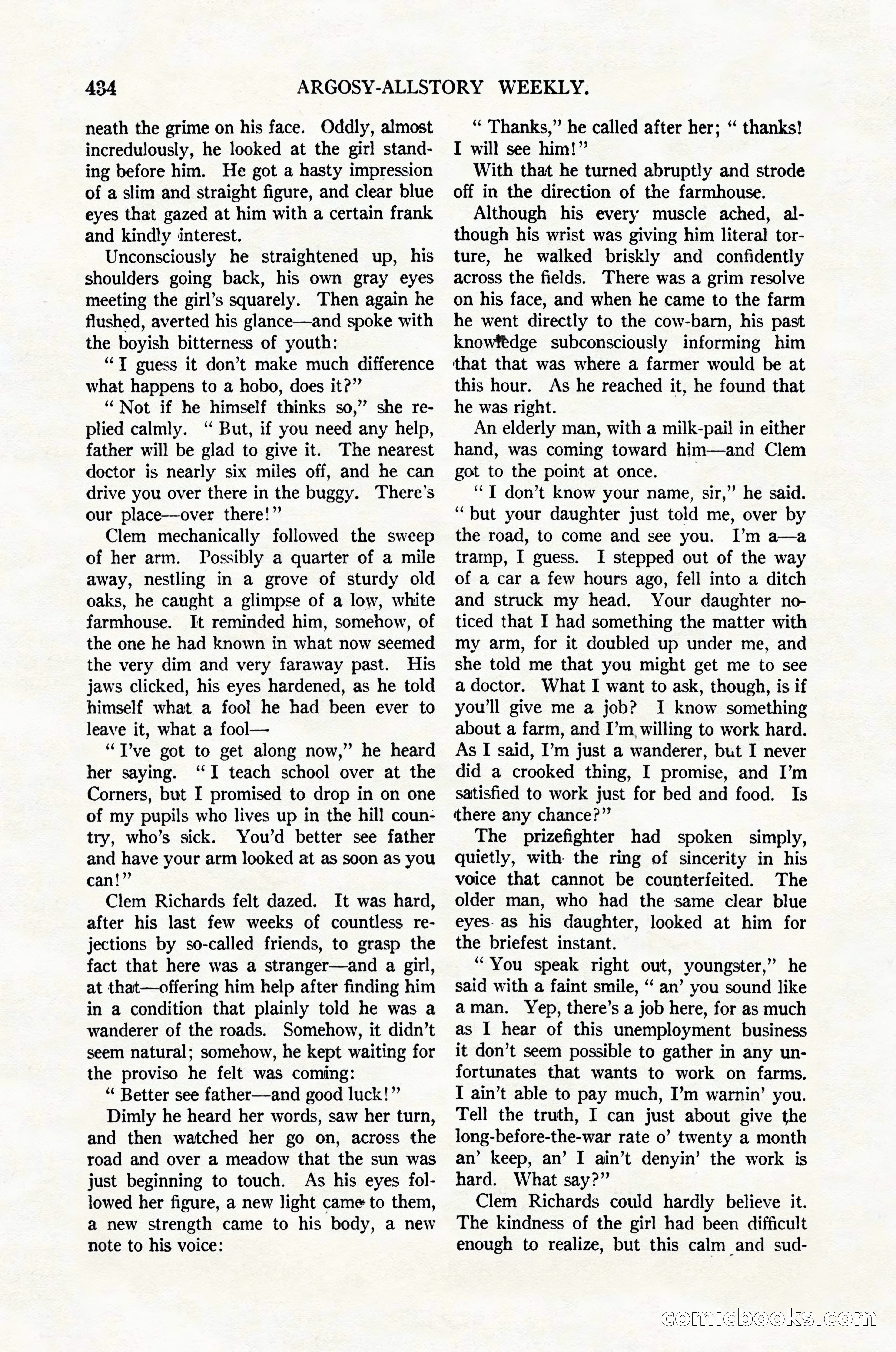 Argosy All-Story Weekly, February 4, 1922 — page 124 of 178