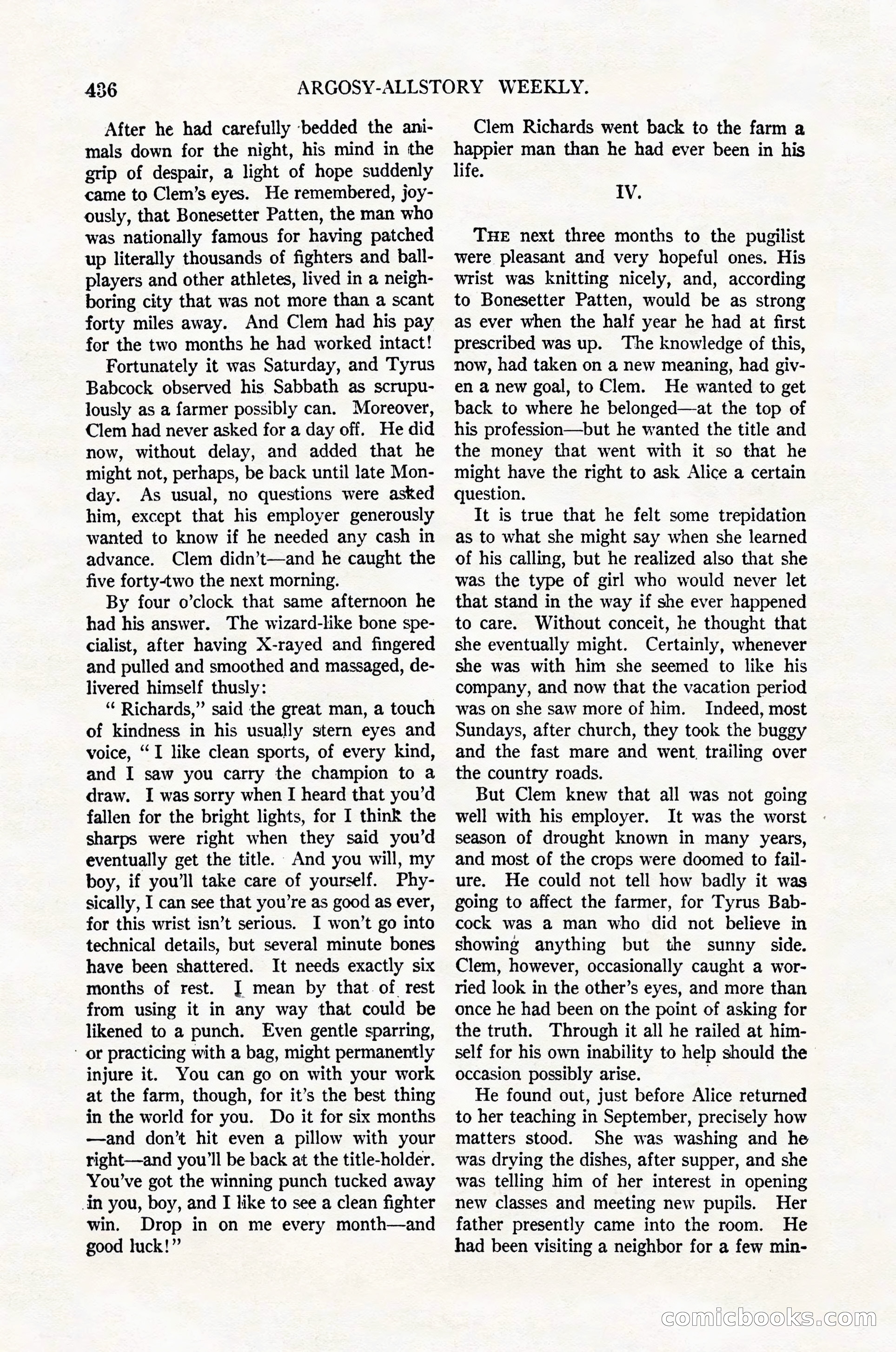 Argosy All-Story Weekly, February 4, 1922 — page 126 of 178
