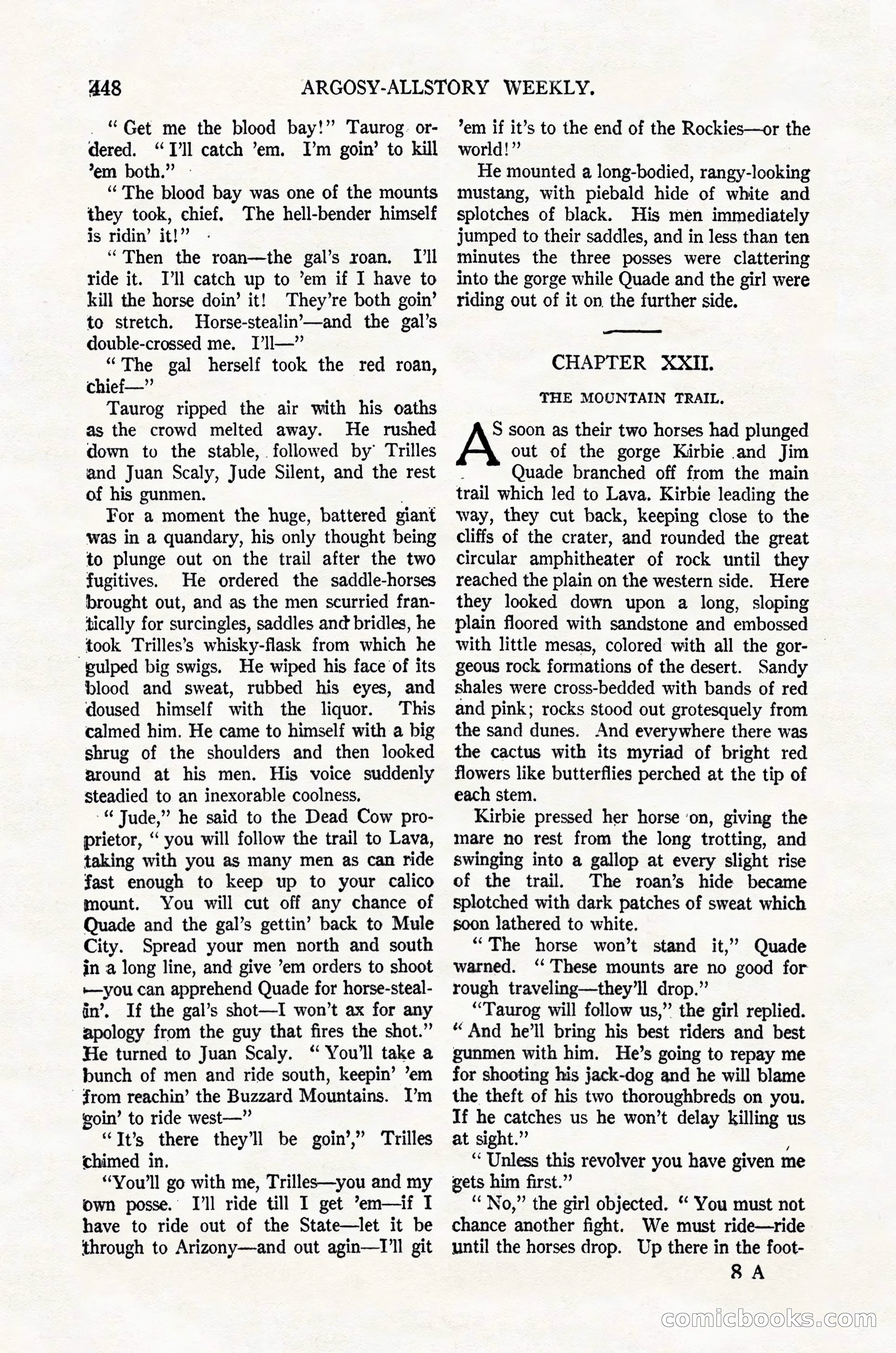 Argosy All-Story Weekly, February 4, 1922 — page 138 of 178