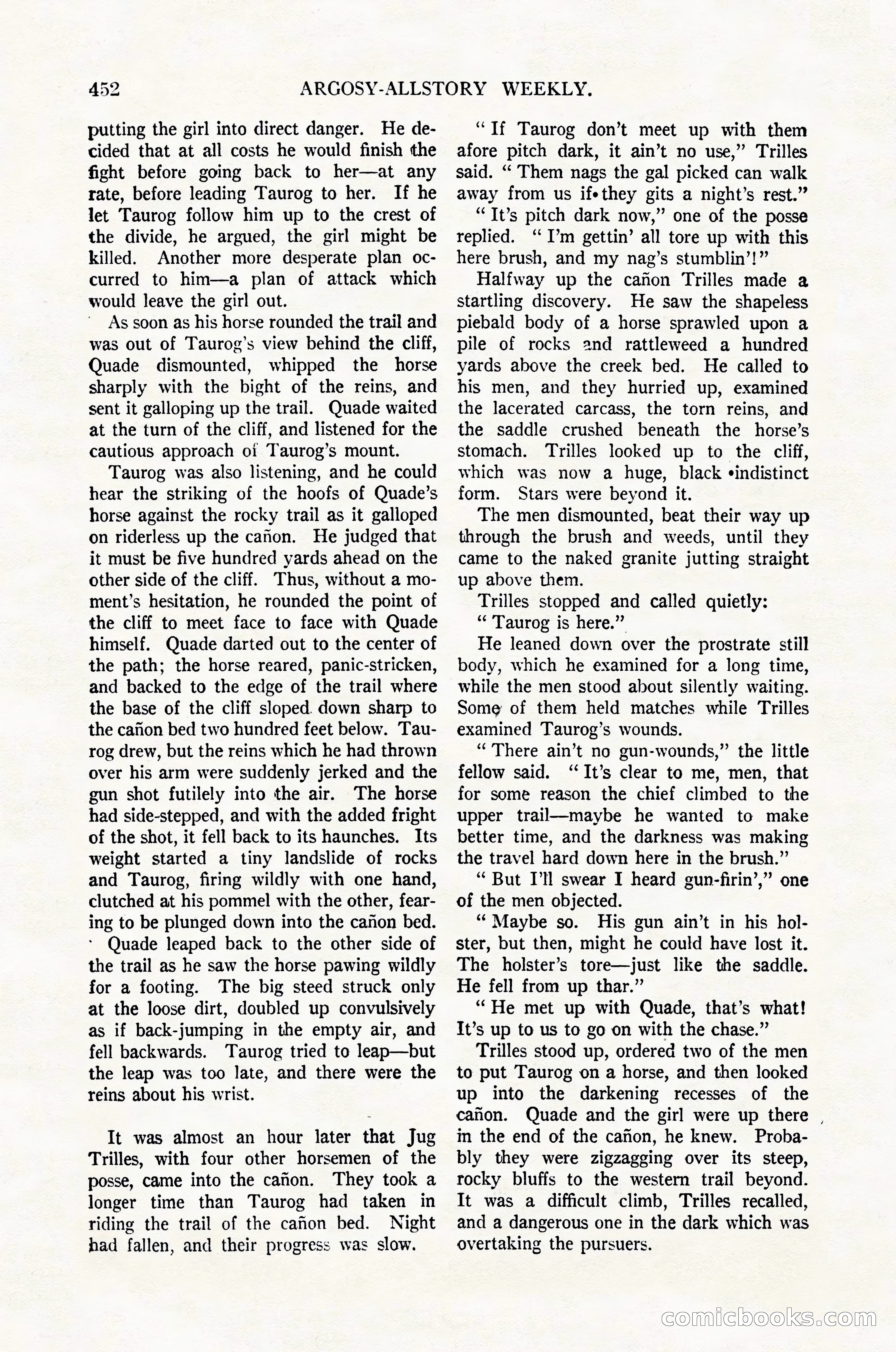 Argosy All-Story Weekly, February 4, 1922 — page 142 of 178