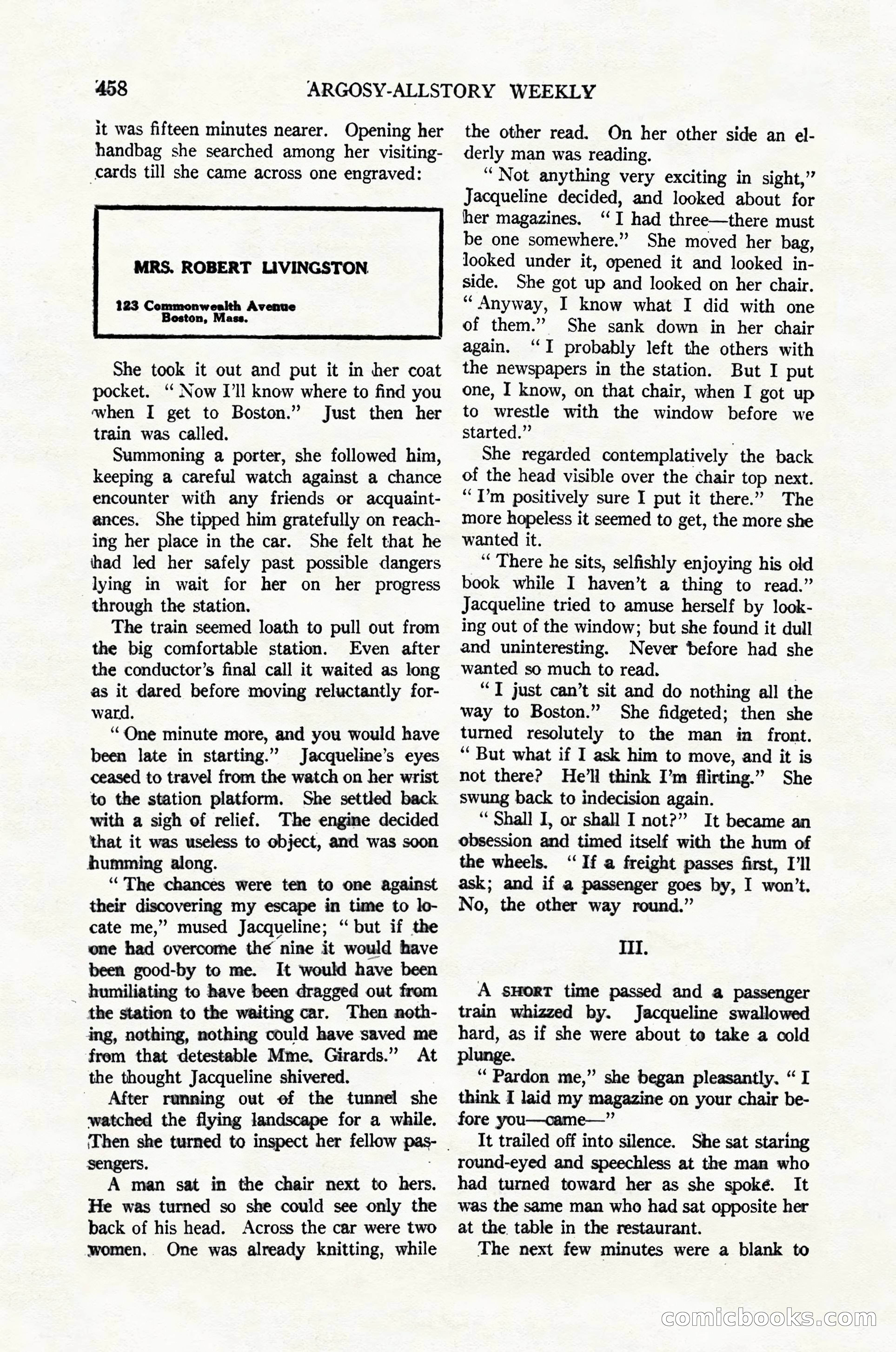 Argosy All-Story Weekly, February 4, 1922 — page 148 of 178