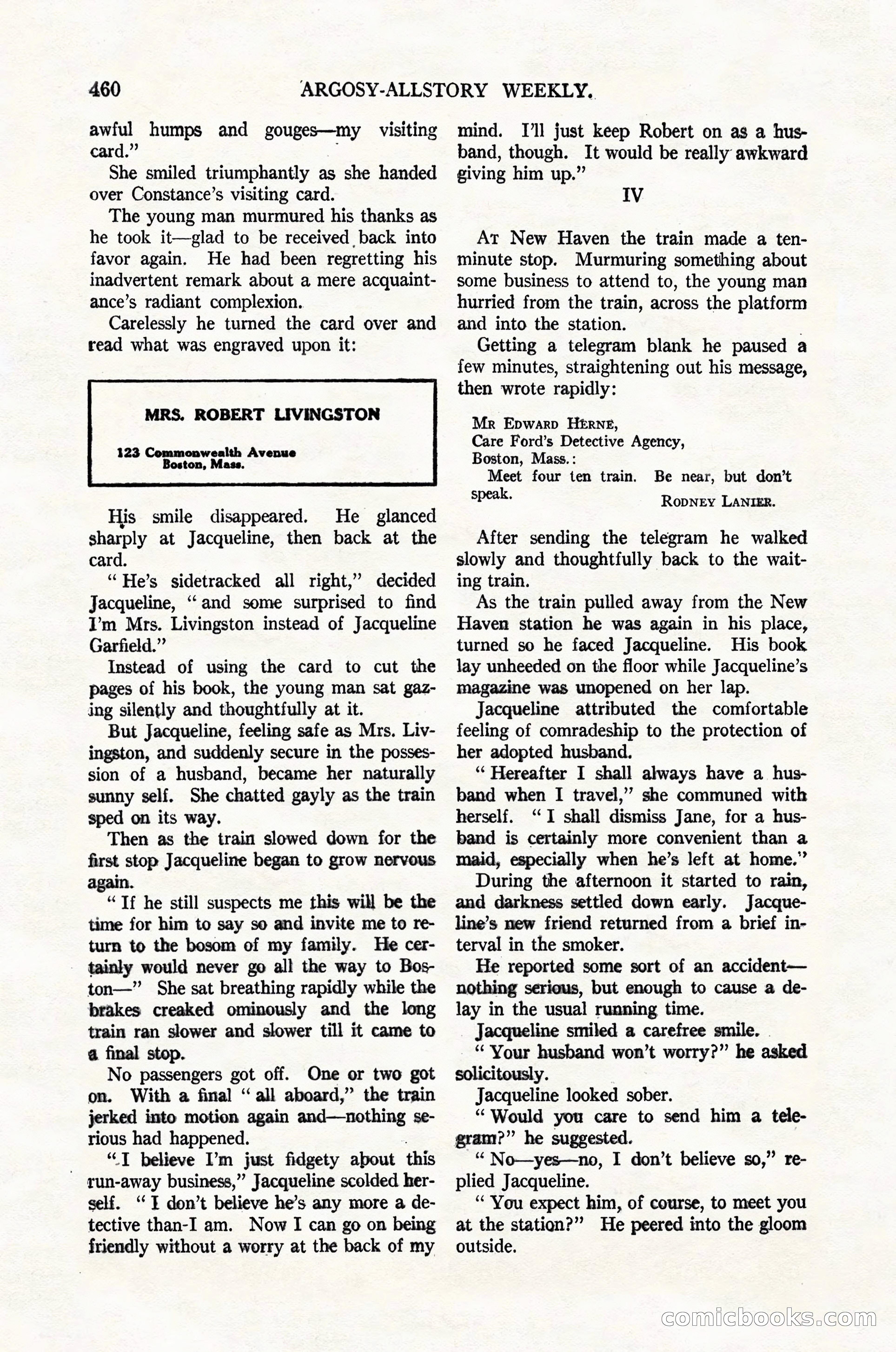 Argosy All-Story Weekly, February 4, 1922 — page 150 of 178