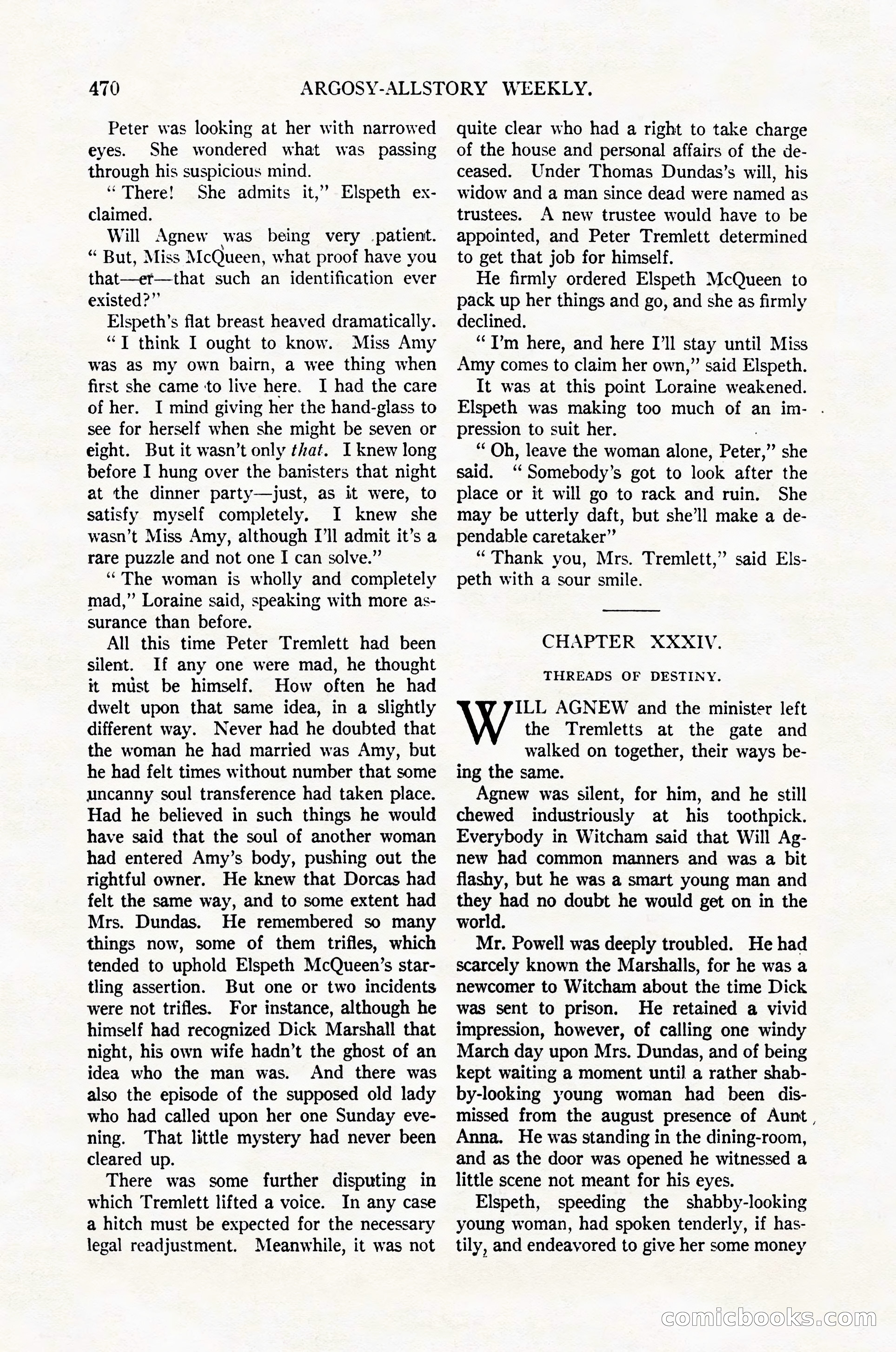 Argosy All-Story Weekly, February 4, 1922 — page 160 of 178