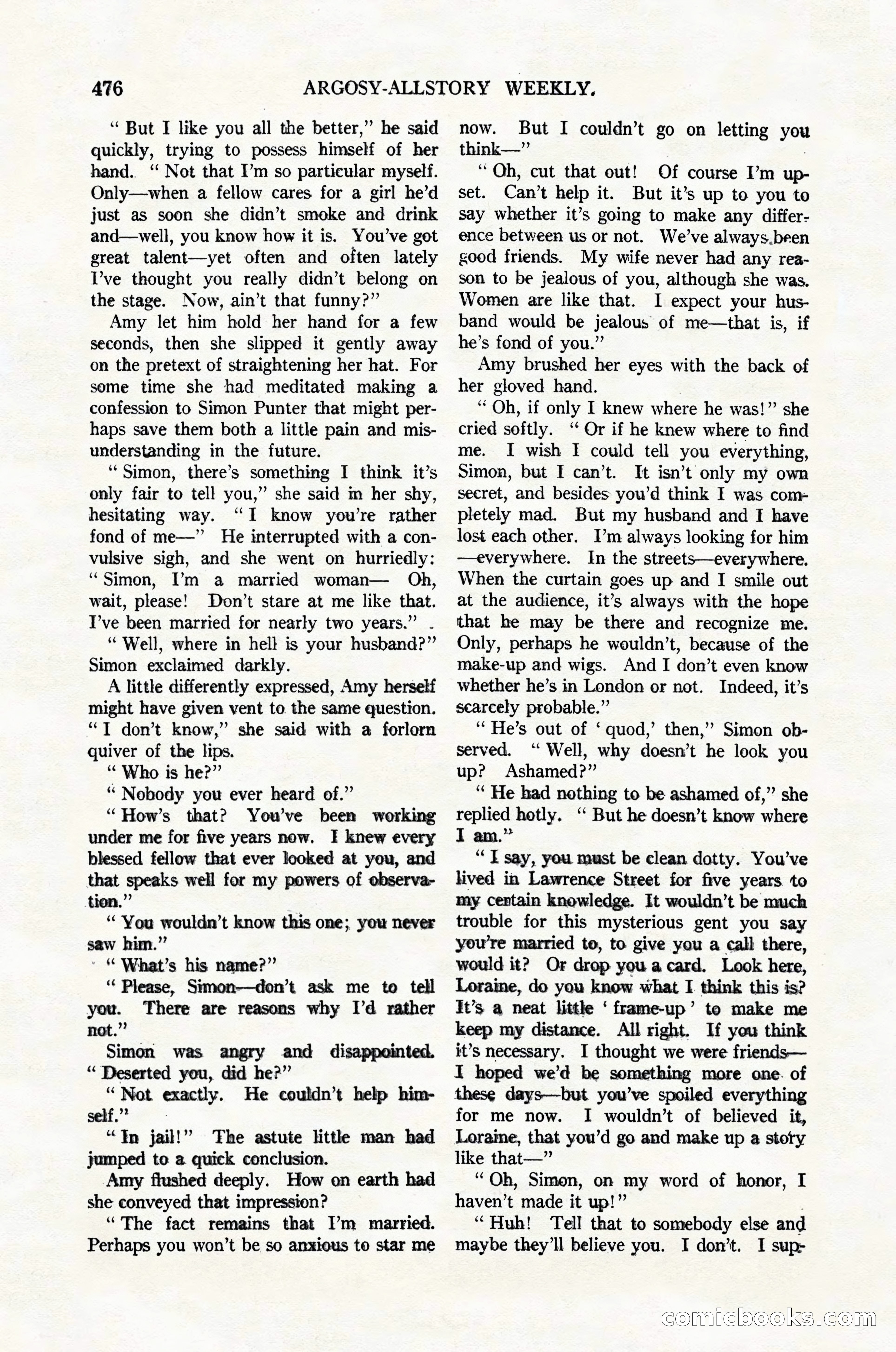Argosy All-Story Weekly, February 4, 1922 — page 166 of 178