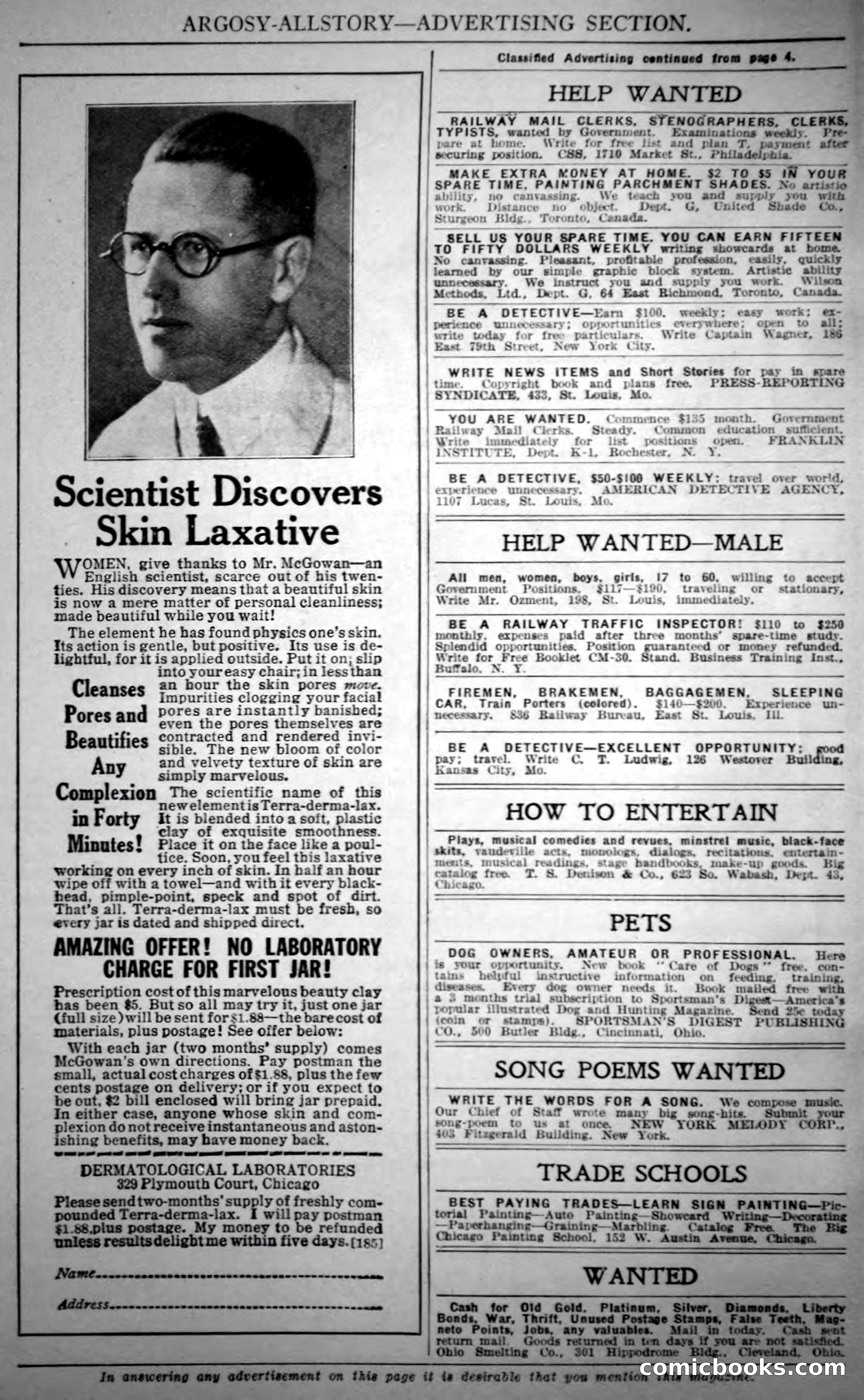 Argosy All-Story Weekly, Vol. 146 No. 4 — page 8 of 176