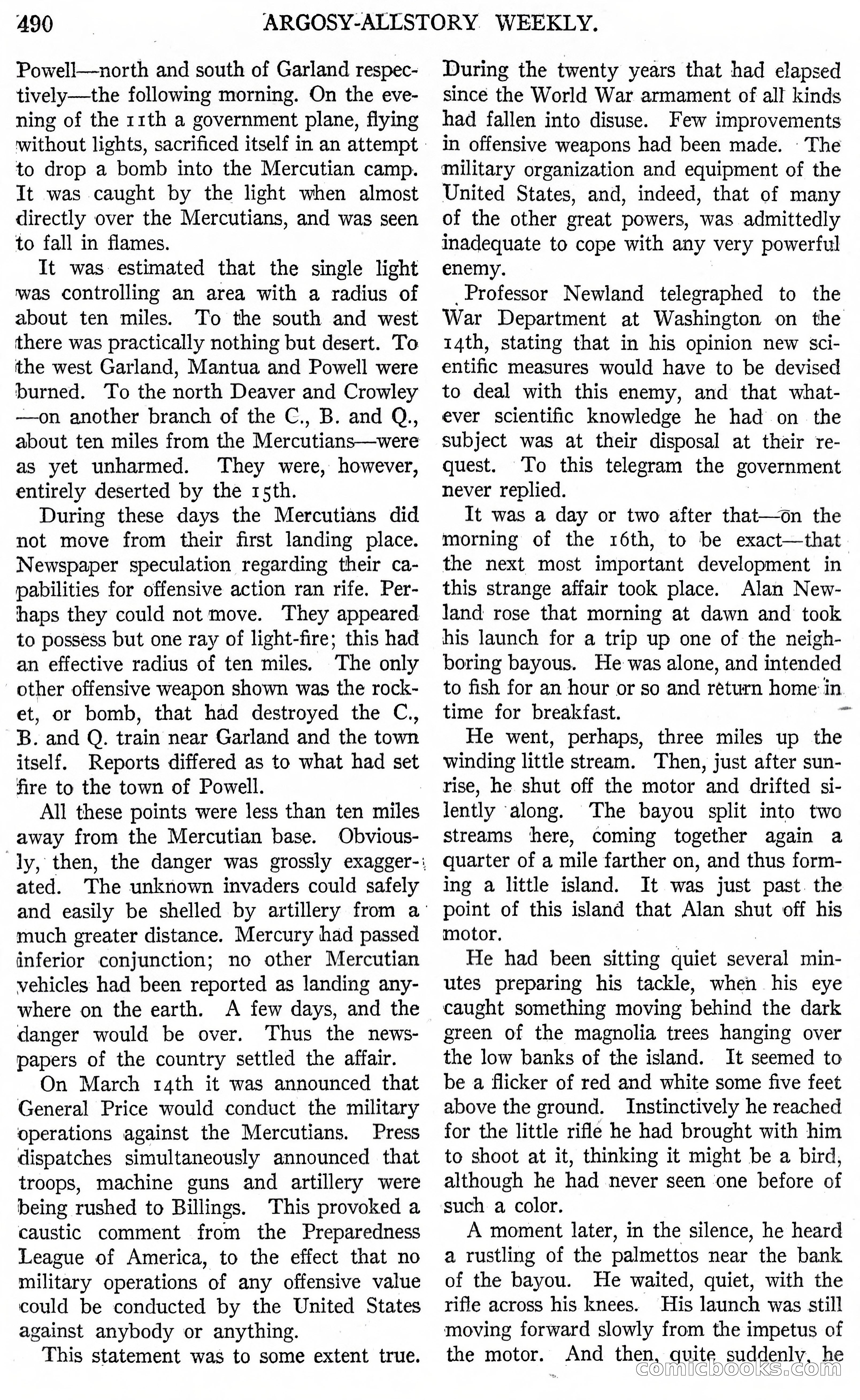 Argosy All-Story Weekly, Vol. 146 No. 4 — page 20 of 176