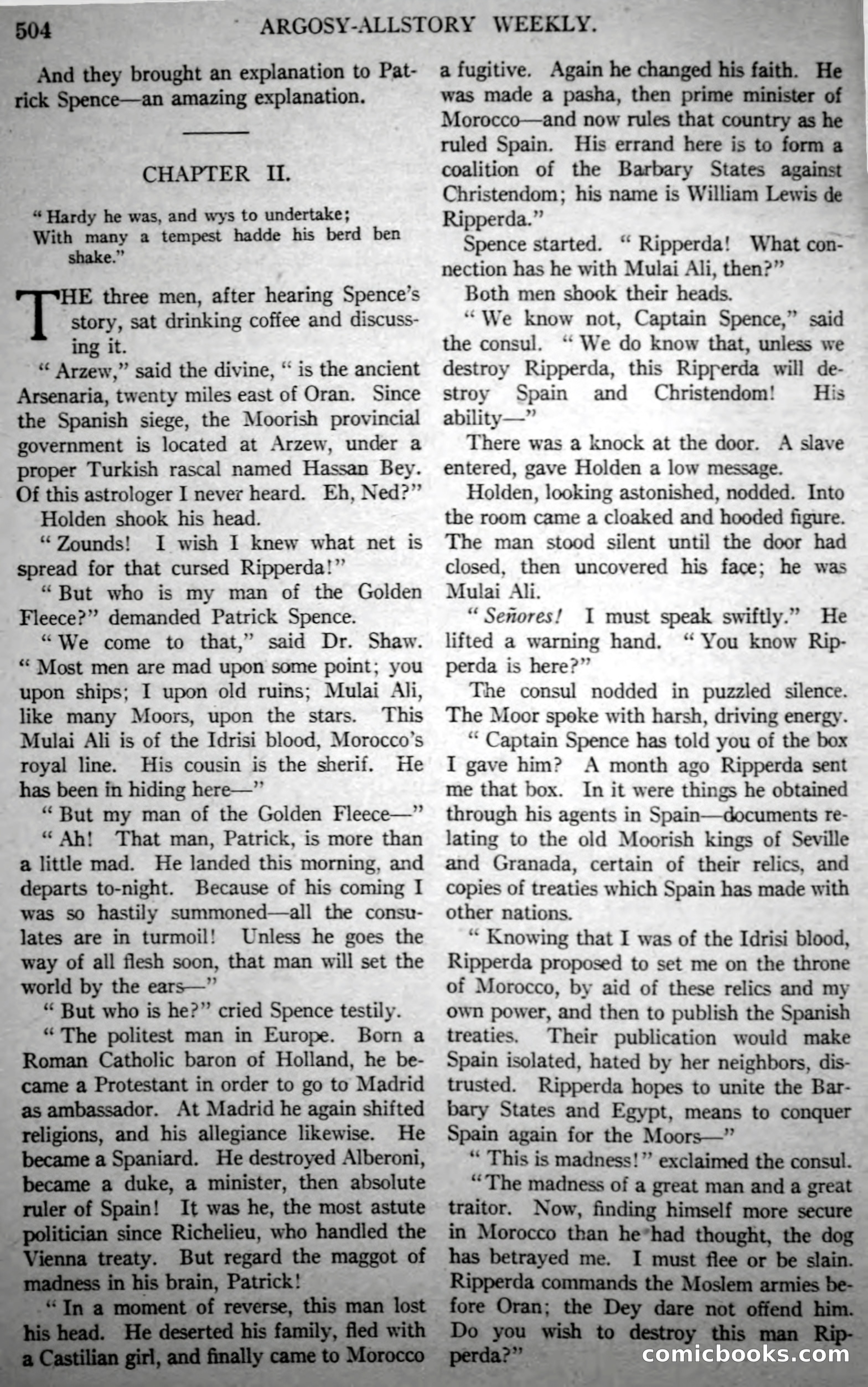 Argosy All-Story Weekly, Vol. 146 No. 4 — page 34 of 176