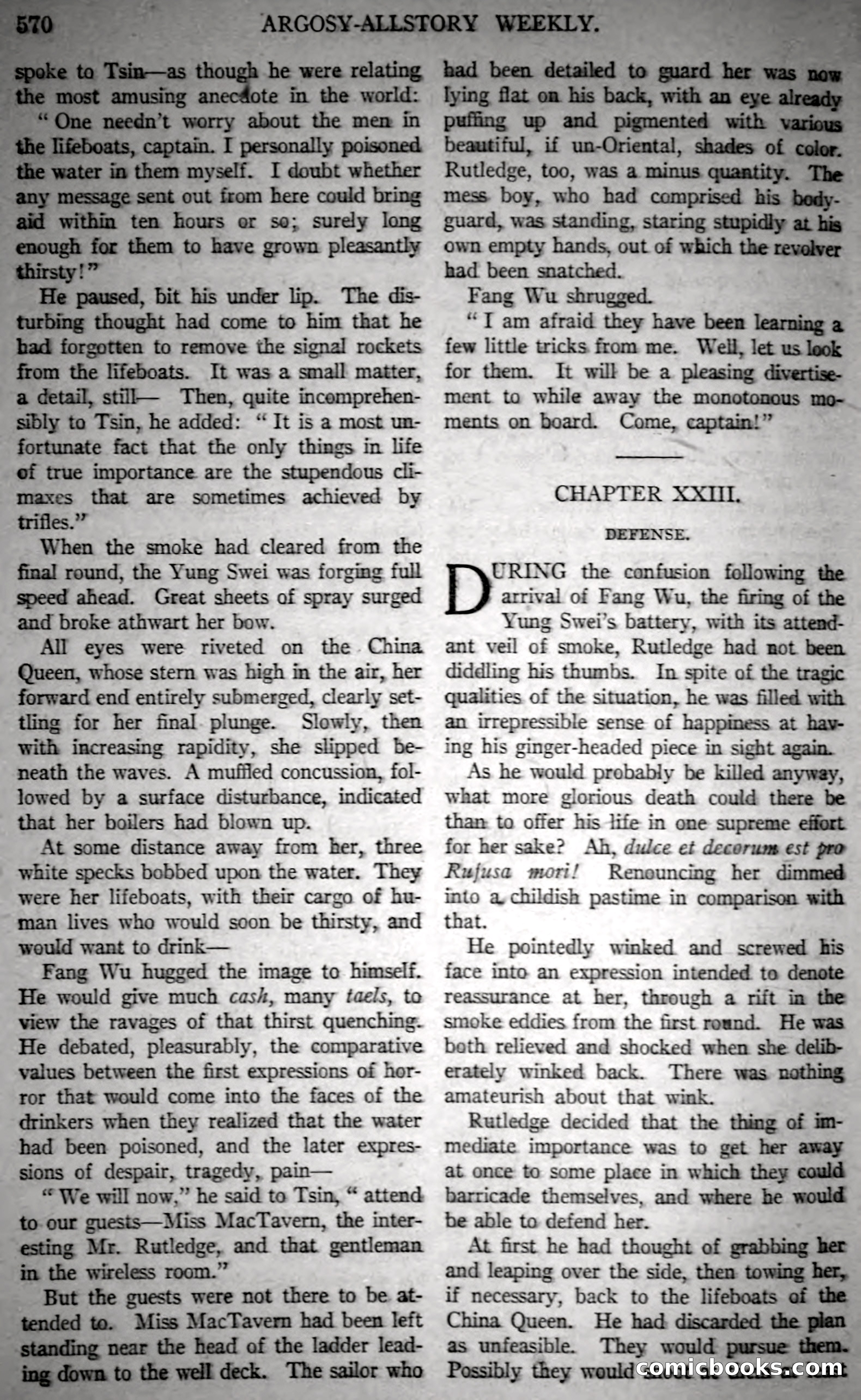 Argosy All-Story Weekly, Vol. 146 No. 4 — page 100 of 176