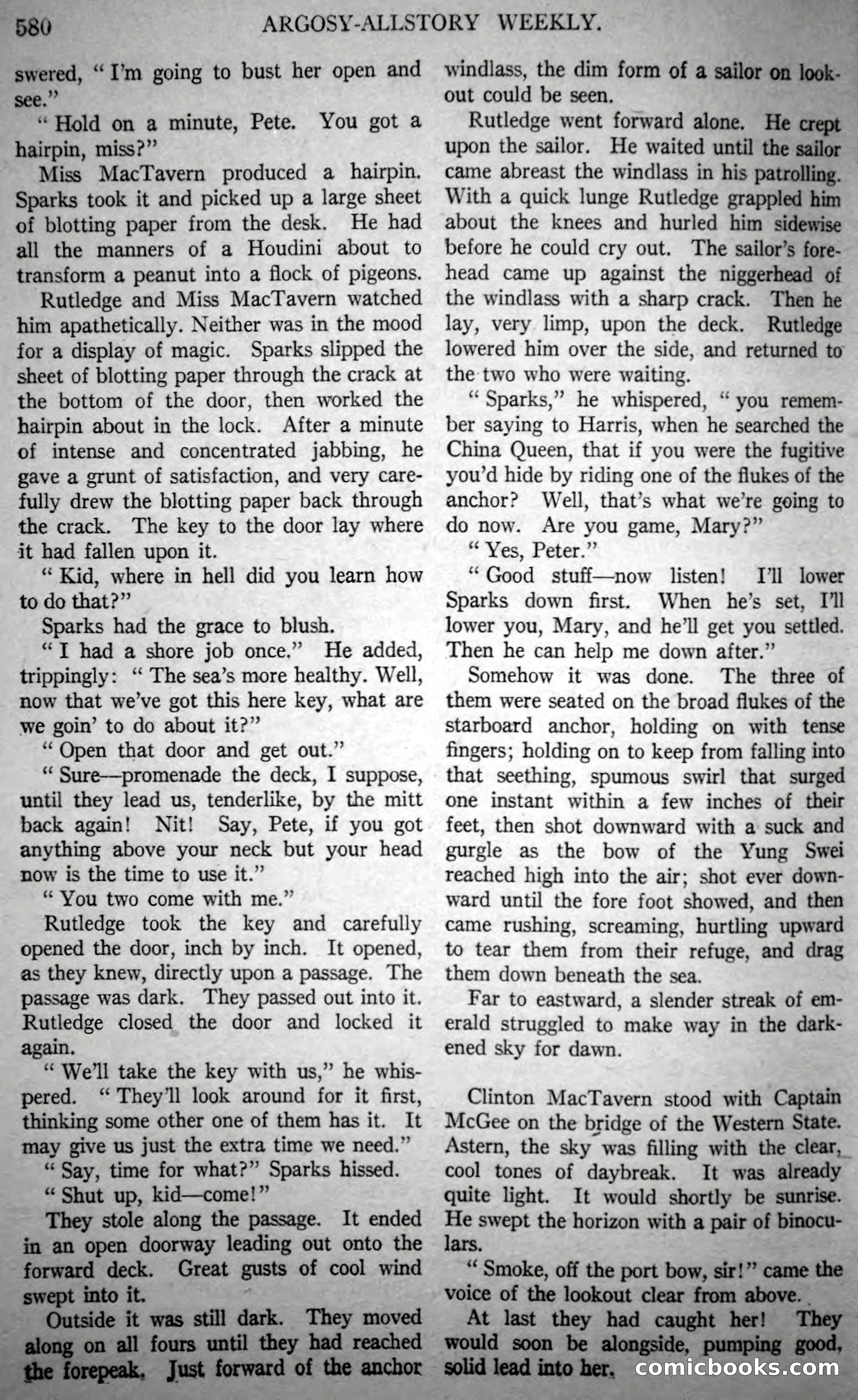 Argosy All-Story Weekly, Vol. 146 No. 4 — page 110 of 176