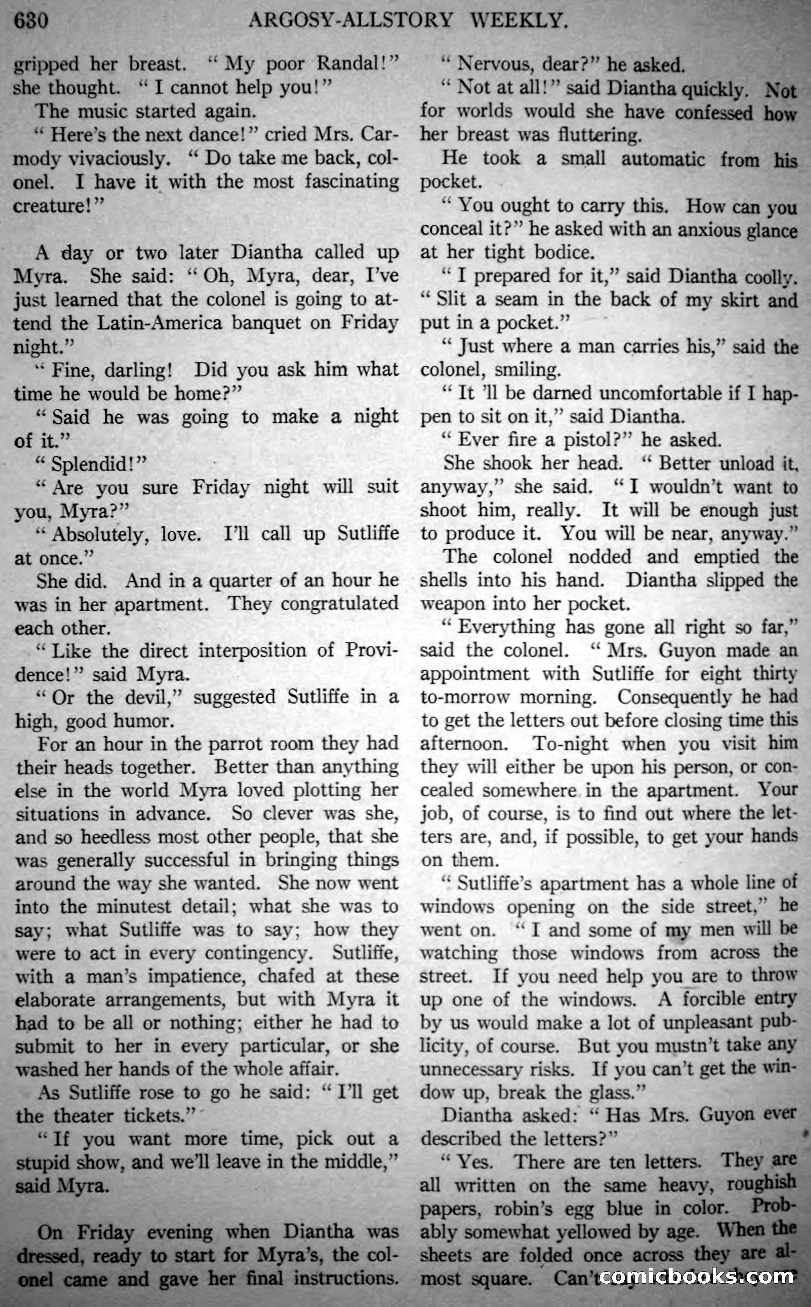 Argosy All-Story Weekly, Vol. 146 No. 4 — page 160 of 176