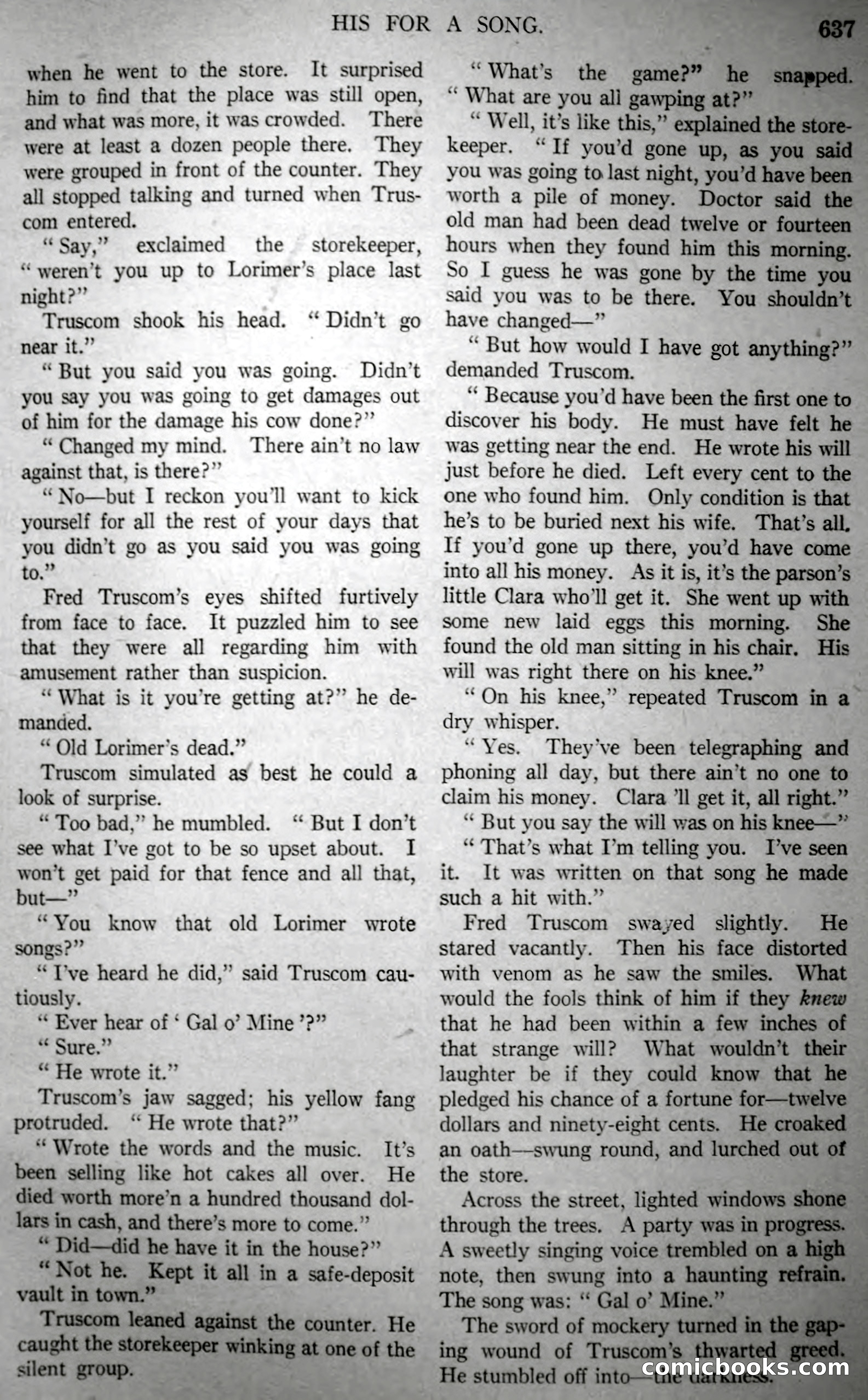 Argosy All-Story Weekly, Vol. 146 No. 4 — page 167 of 176