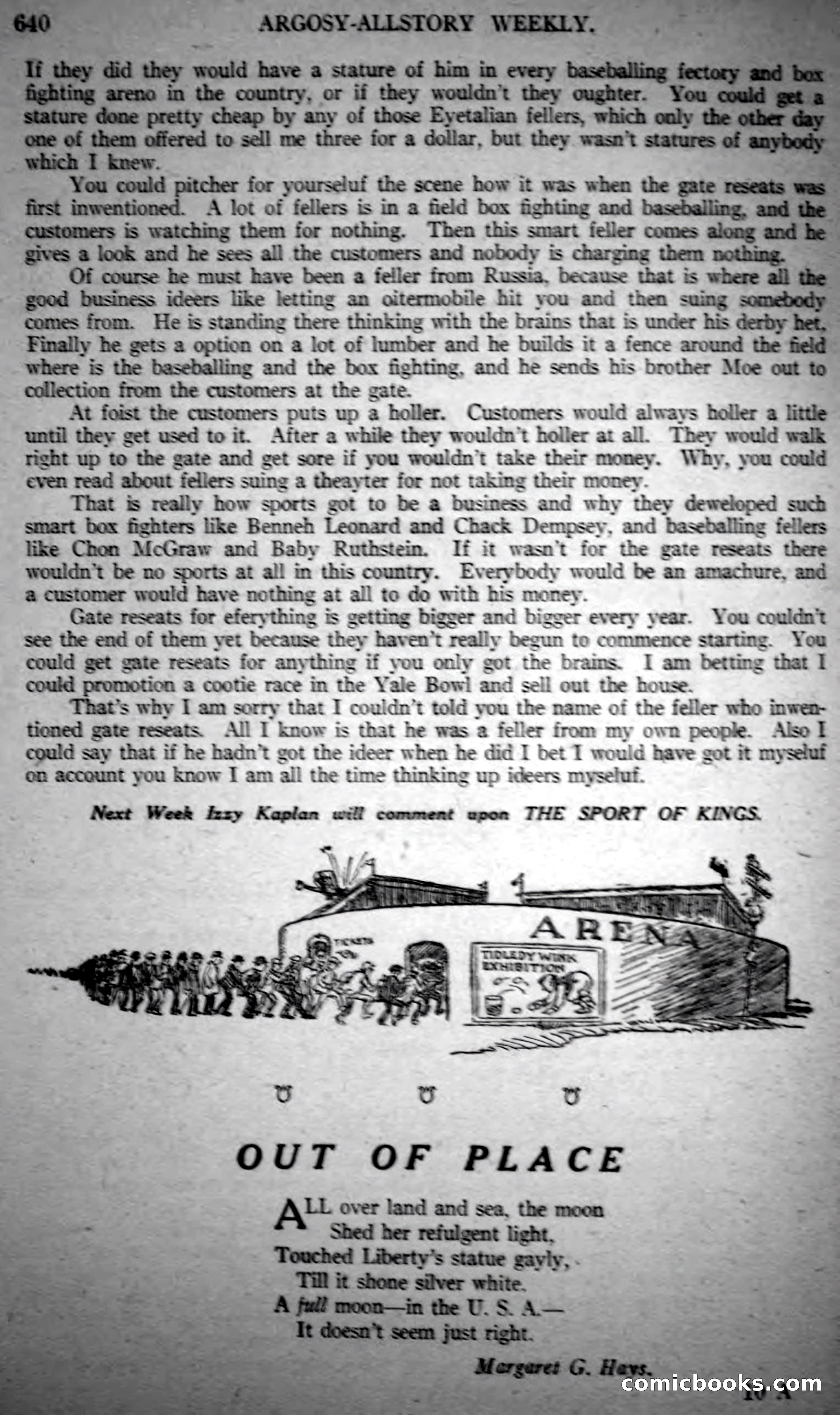 Argosy All-Story Weekly, Vol. 146 No. 4 — page 170 of 176