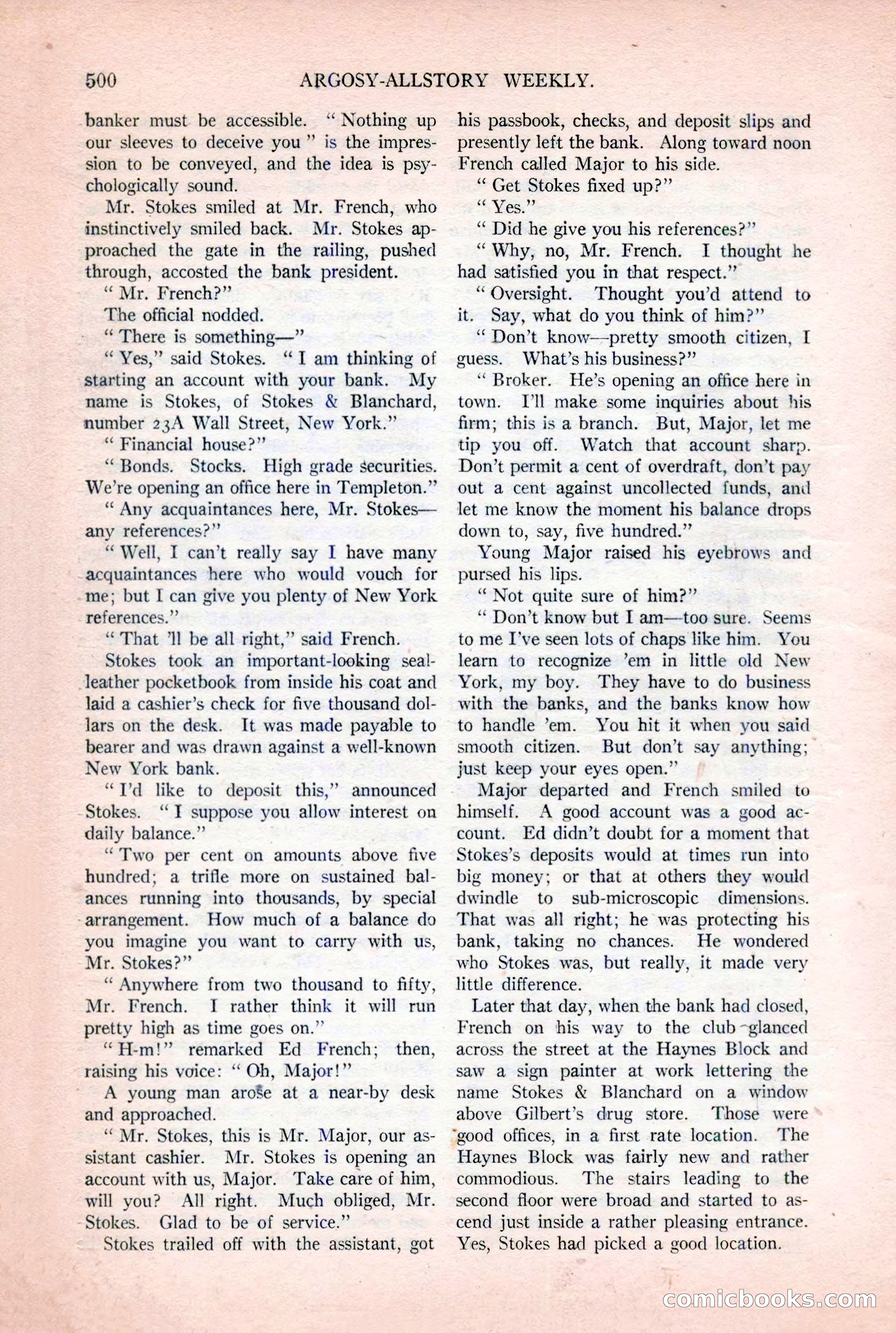 Argosy All-Story Weekly, December 2, 1922 — page 30 of 176