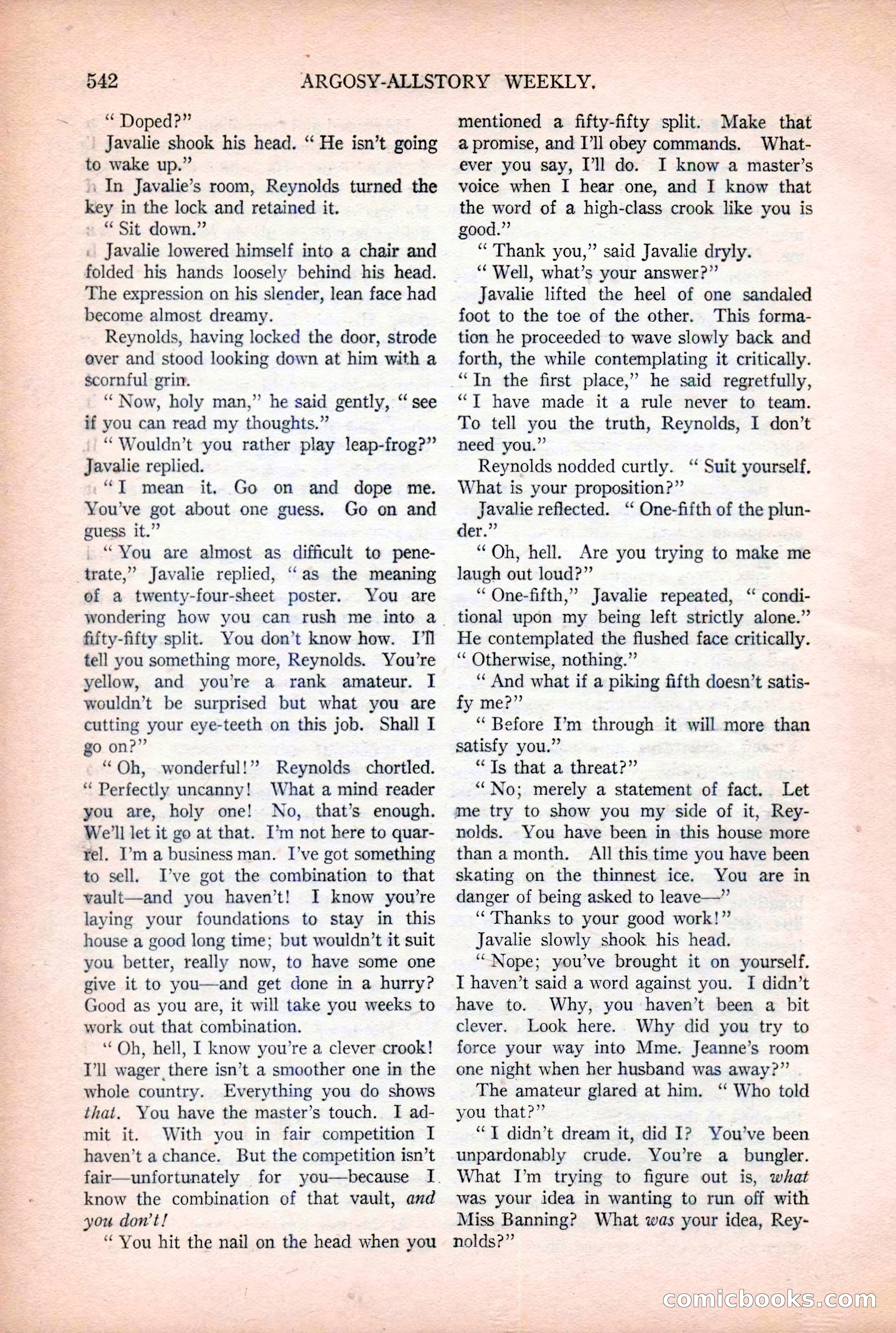 Argosy All-Story Weekly, December 2, 1922 — page 72 of 176