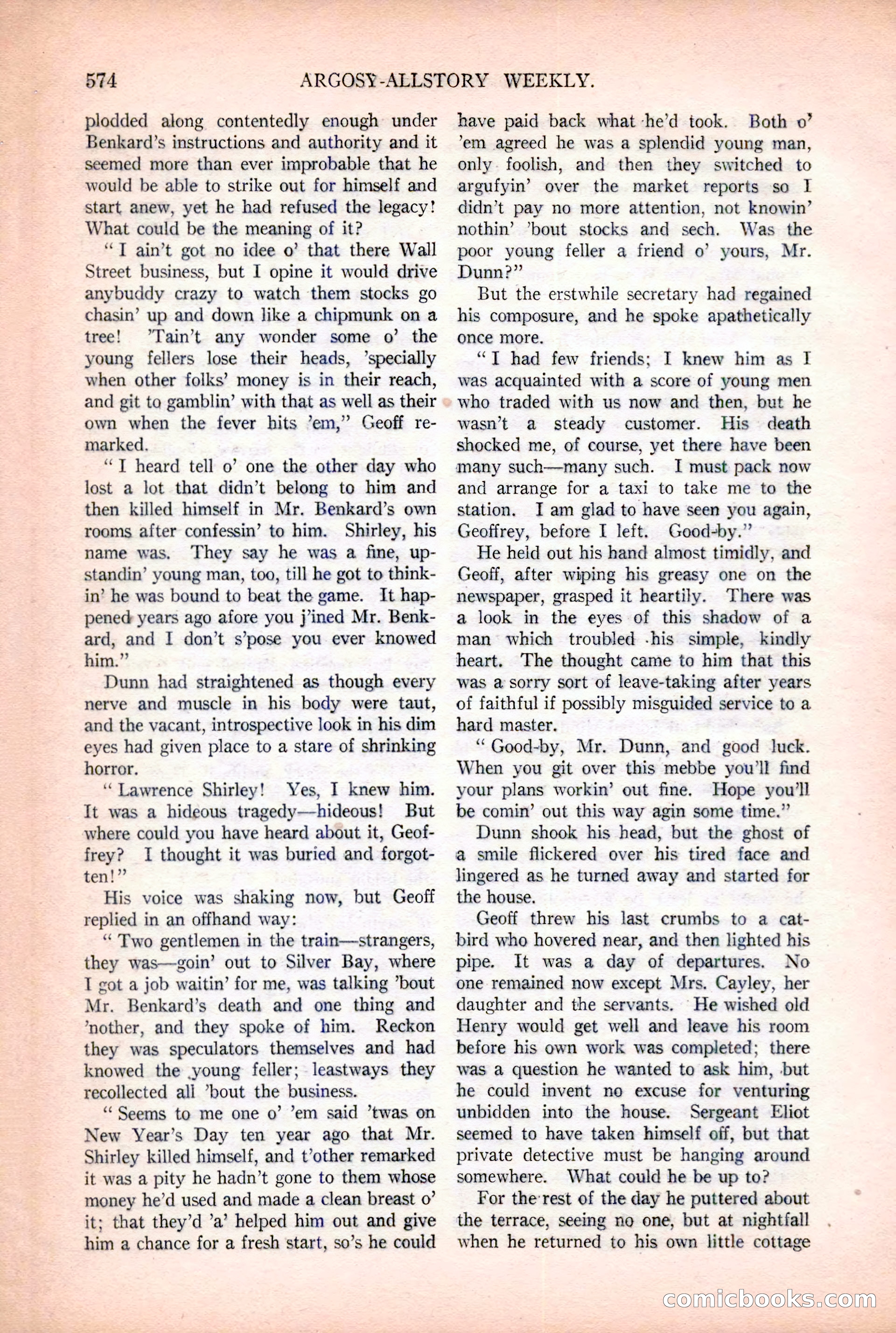 Argosy All-Story Weekly, December 2, 1922 — page 104 of 176