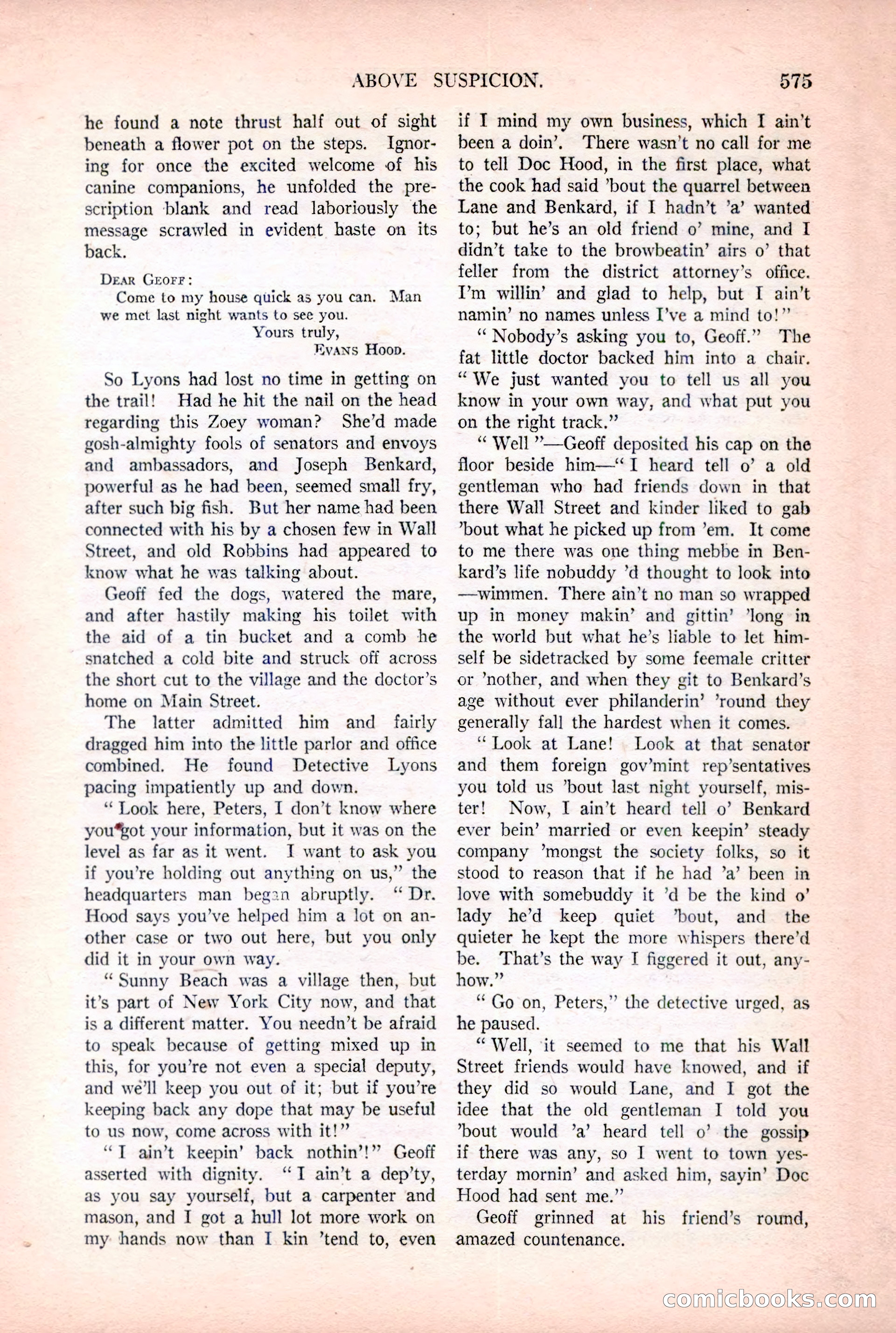 Argosy All-Story Weekly, December 2, 1922 — page 105 of 176