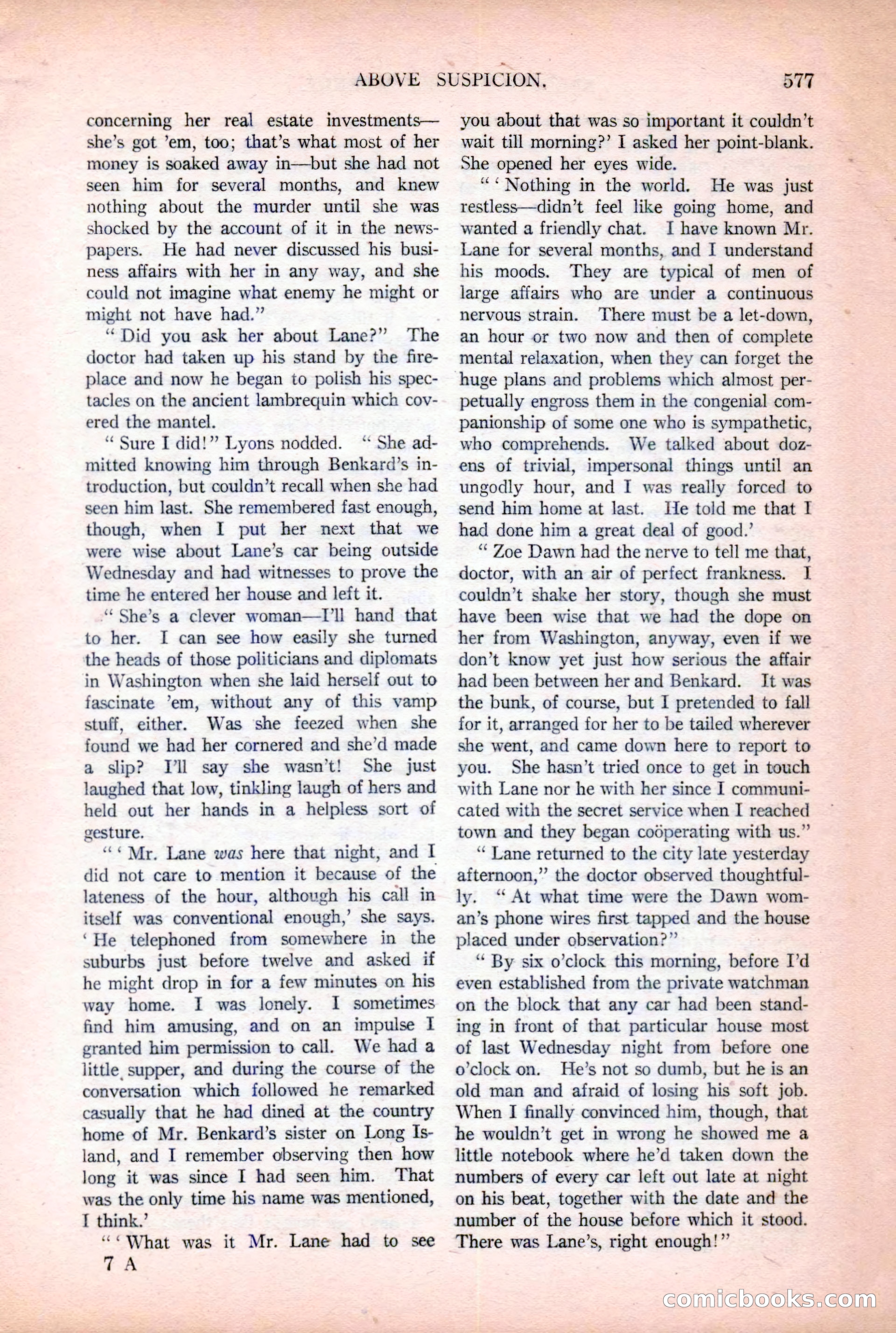 Argosy All-Story Weekly, December 2, 1922 — page 107 of 176