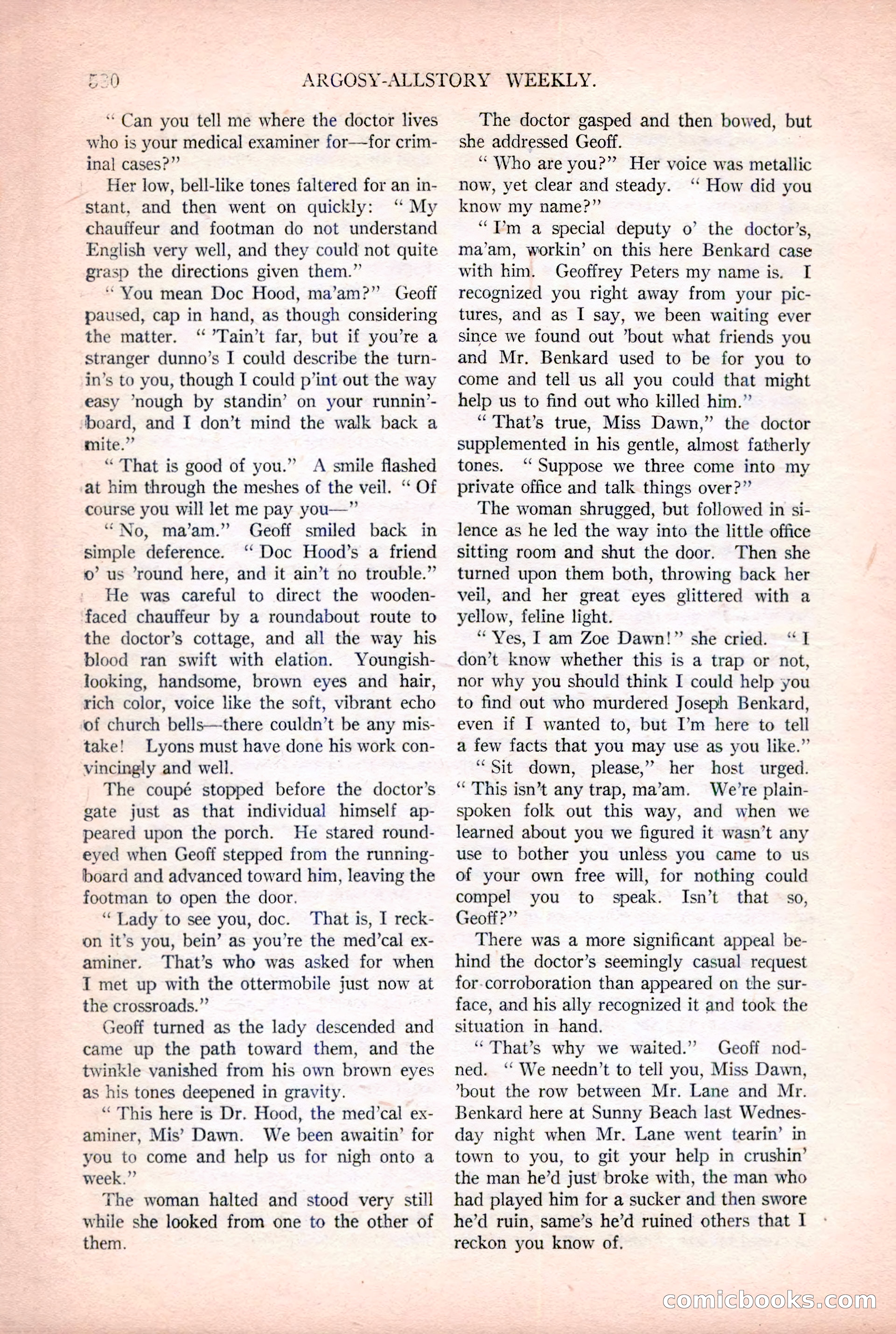 Argosy All-Story Weekly, December 2, 1922 — page 110 of 176