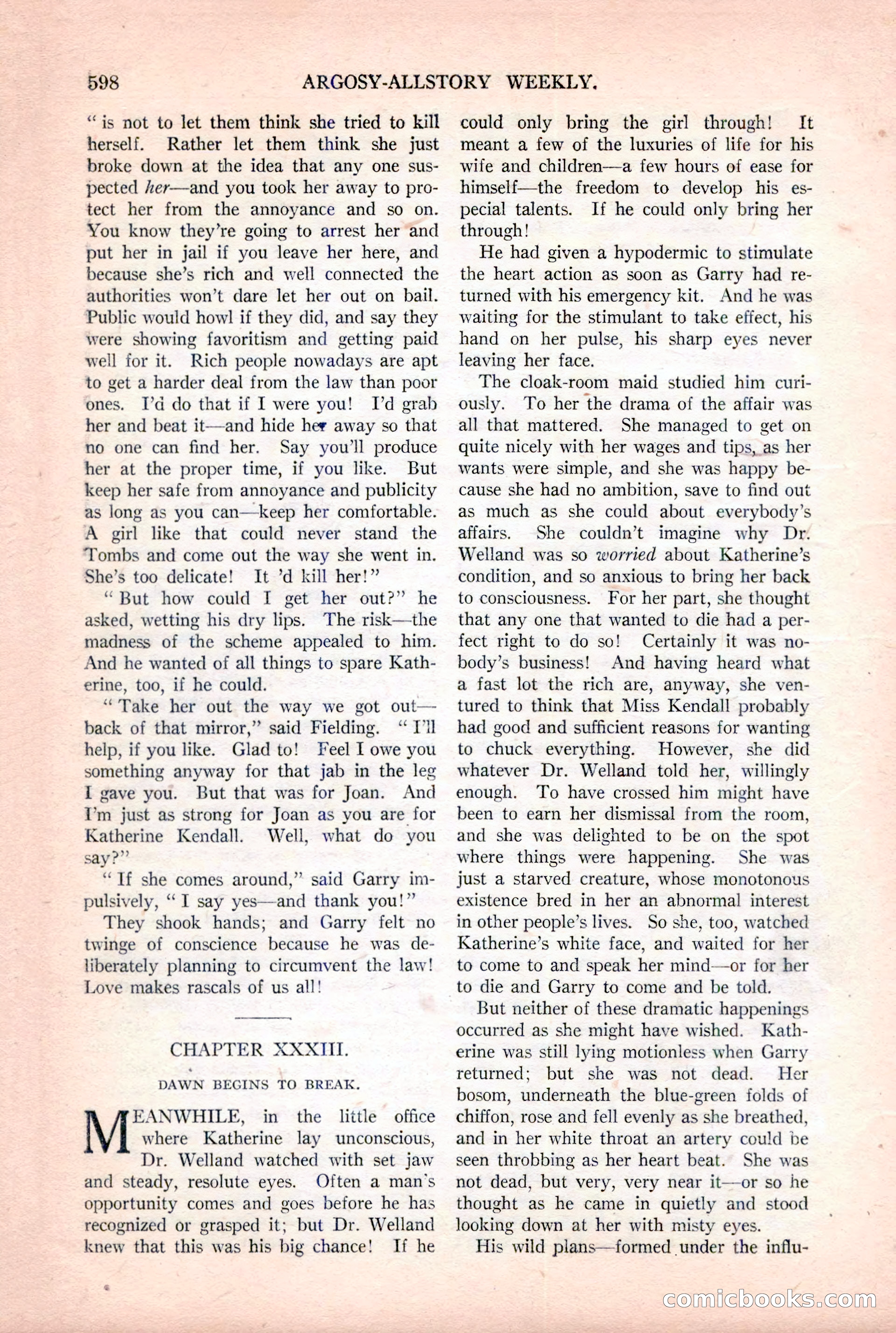 Argosy All-Story Weekly, December 2, 1922 — page 128 of 176