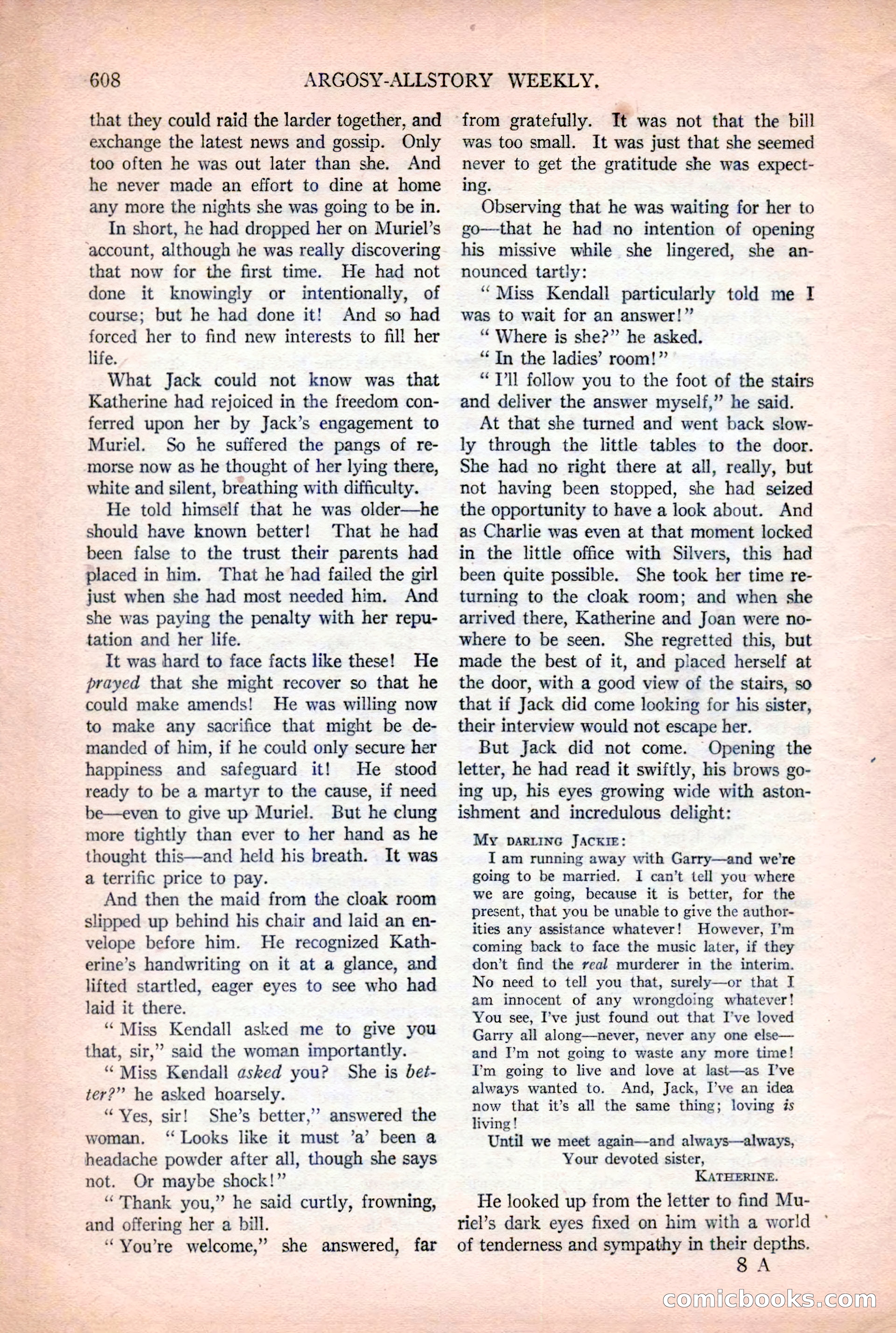 Argosy All-Story Weekly, December 2, 1922 — page 138 of 176