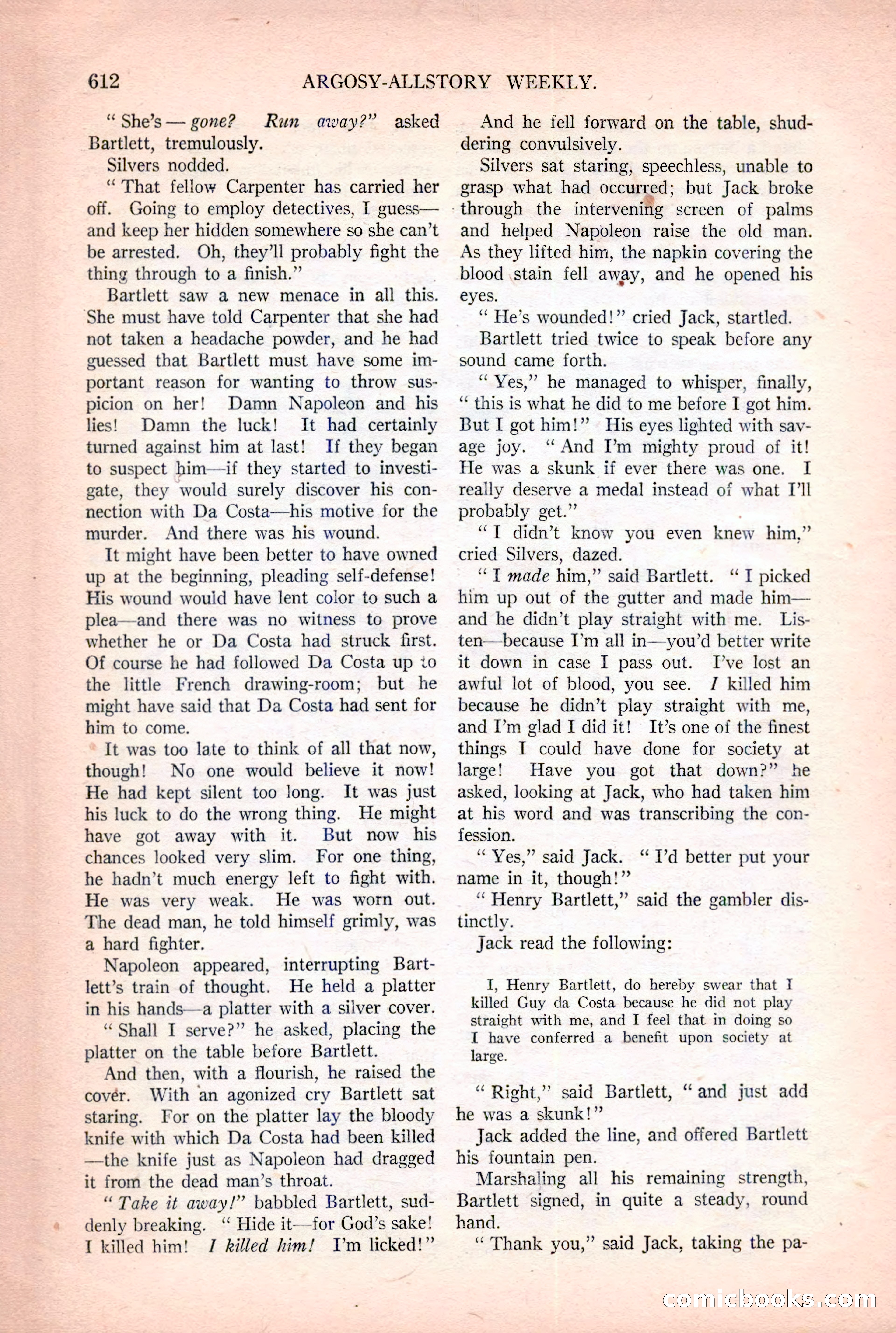 Argosy All-Story Weekly, December 2, 1922 — page 142 of 176
