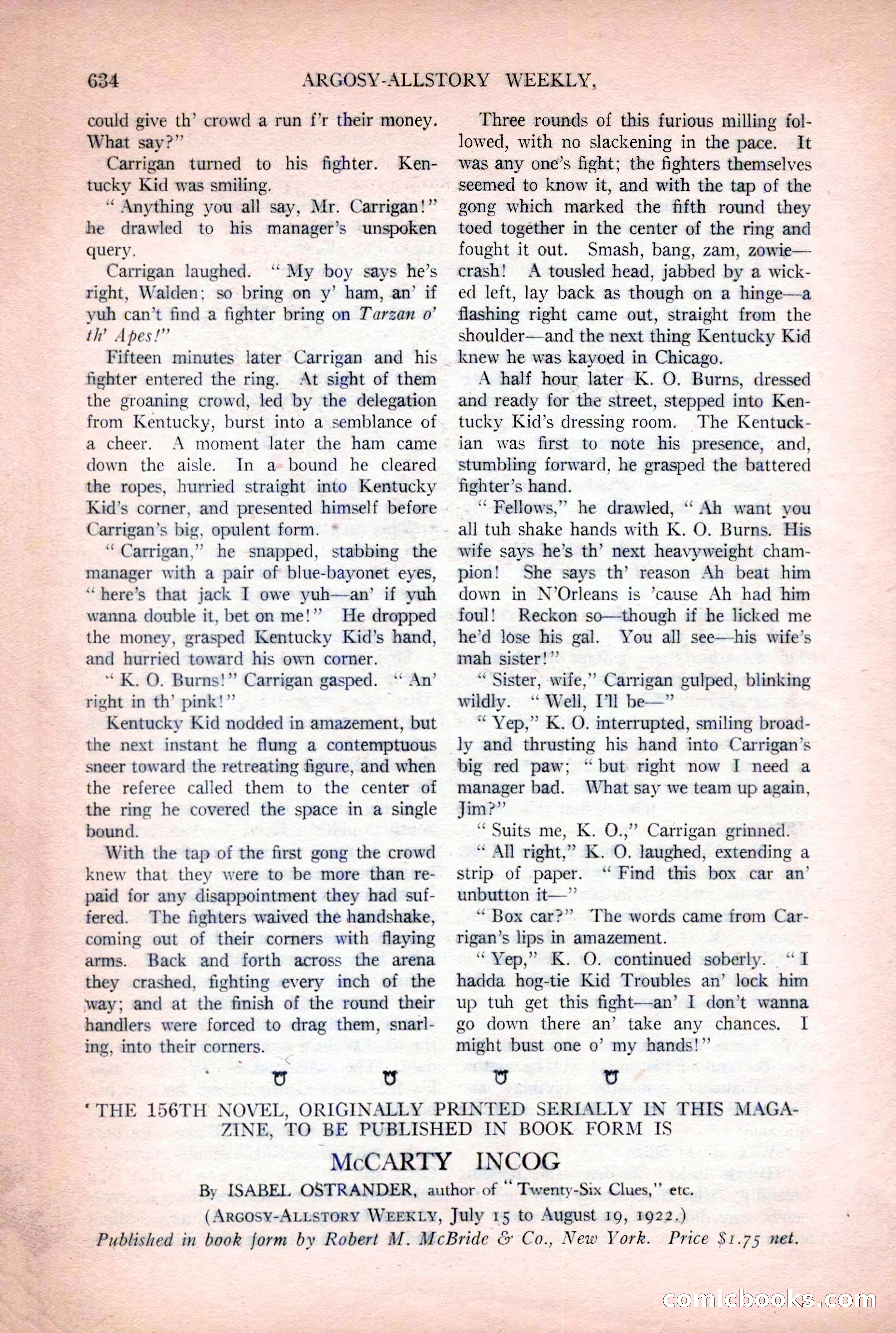 Argosy All-Story Weekly, December 2, 1922 — page 164 of 176